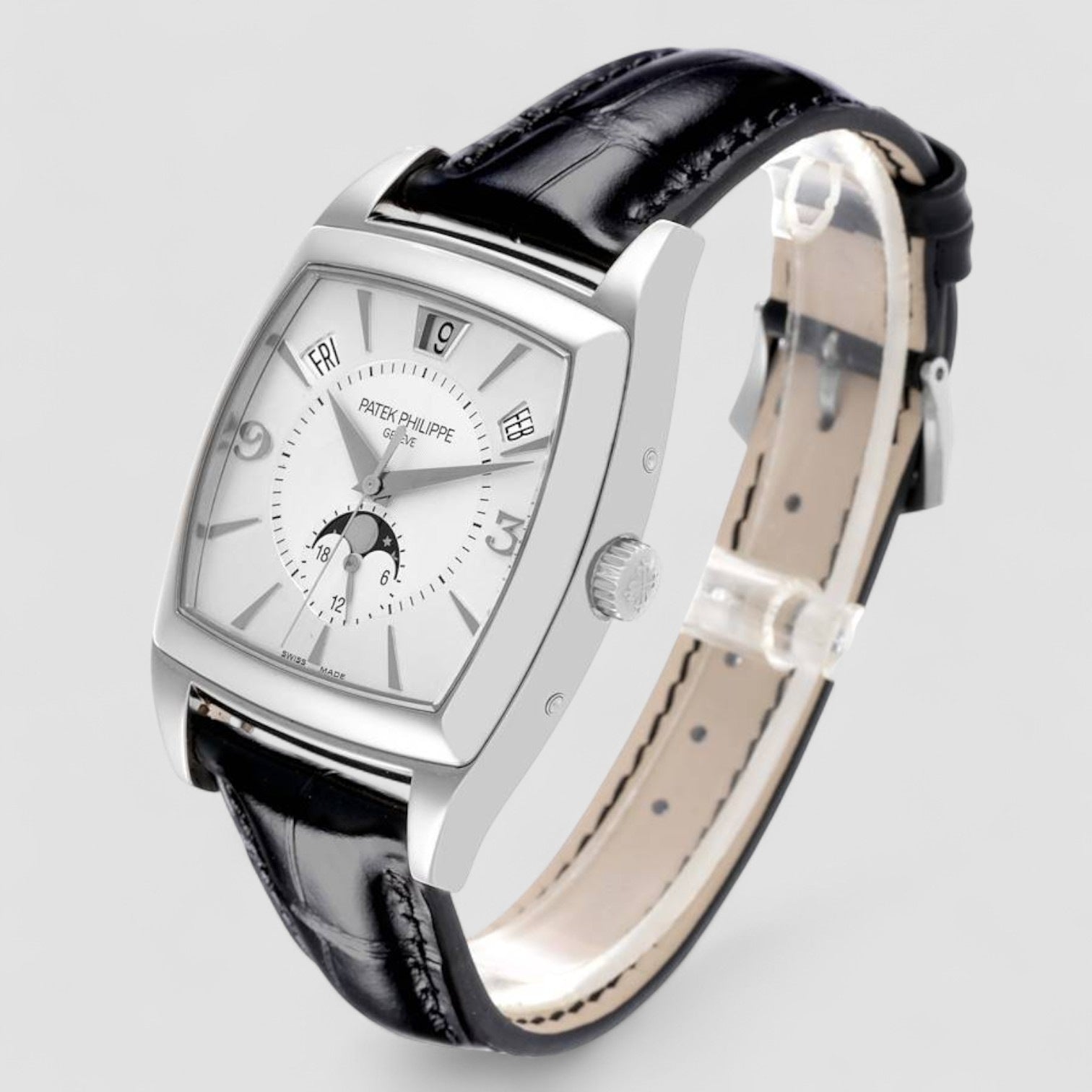 Gondolo Calendario 18K White Gold Silver Dial