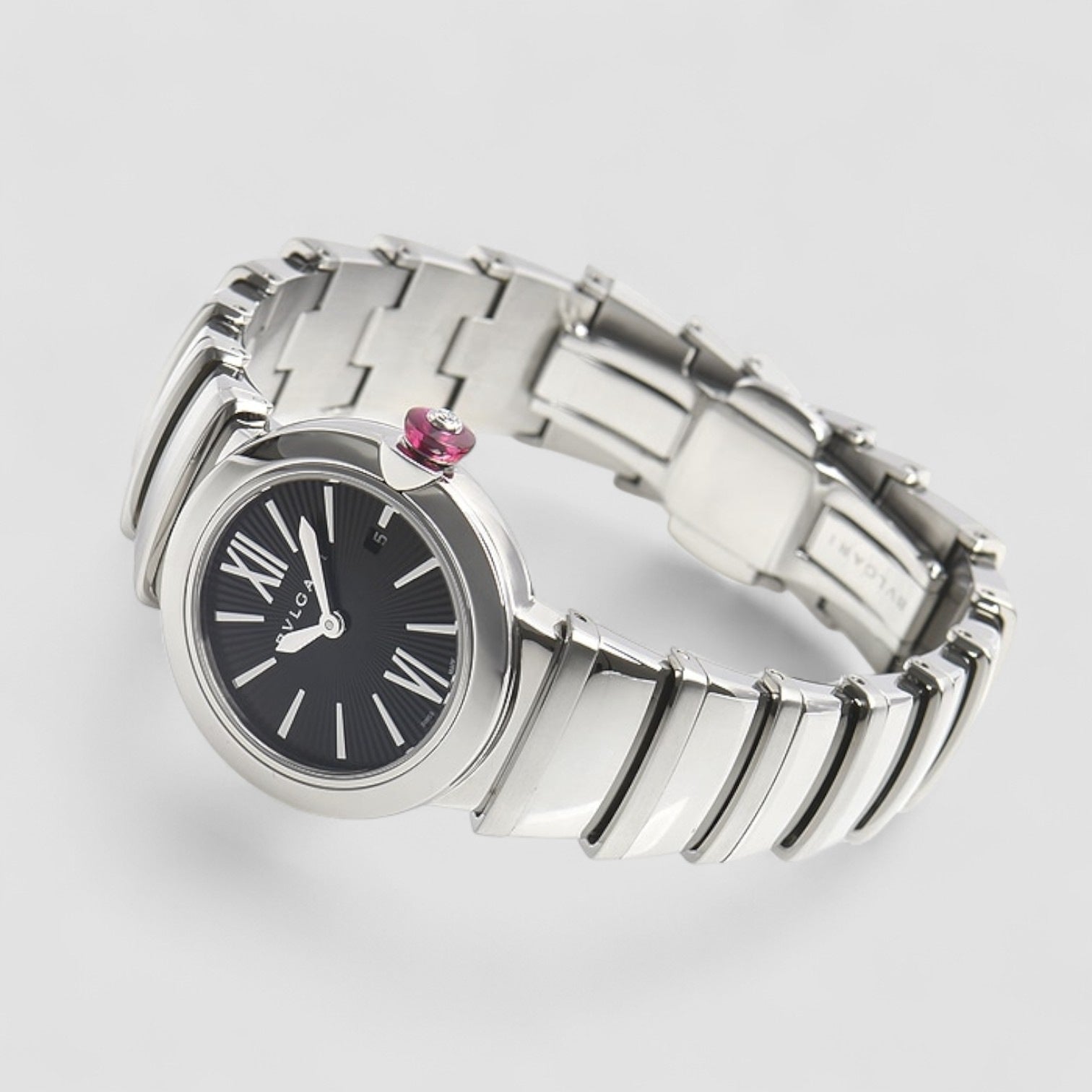 LVCEA Quartz Black Dial Steel Ladies Watch