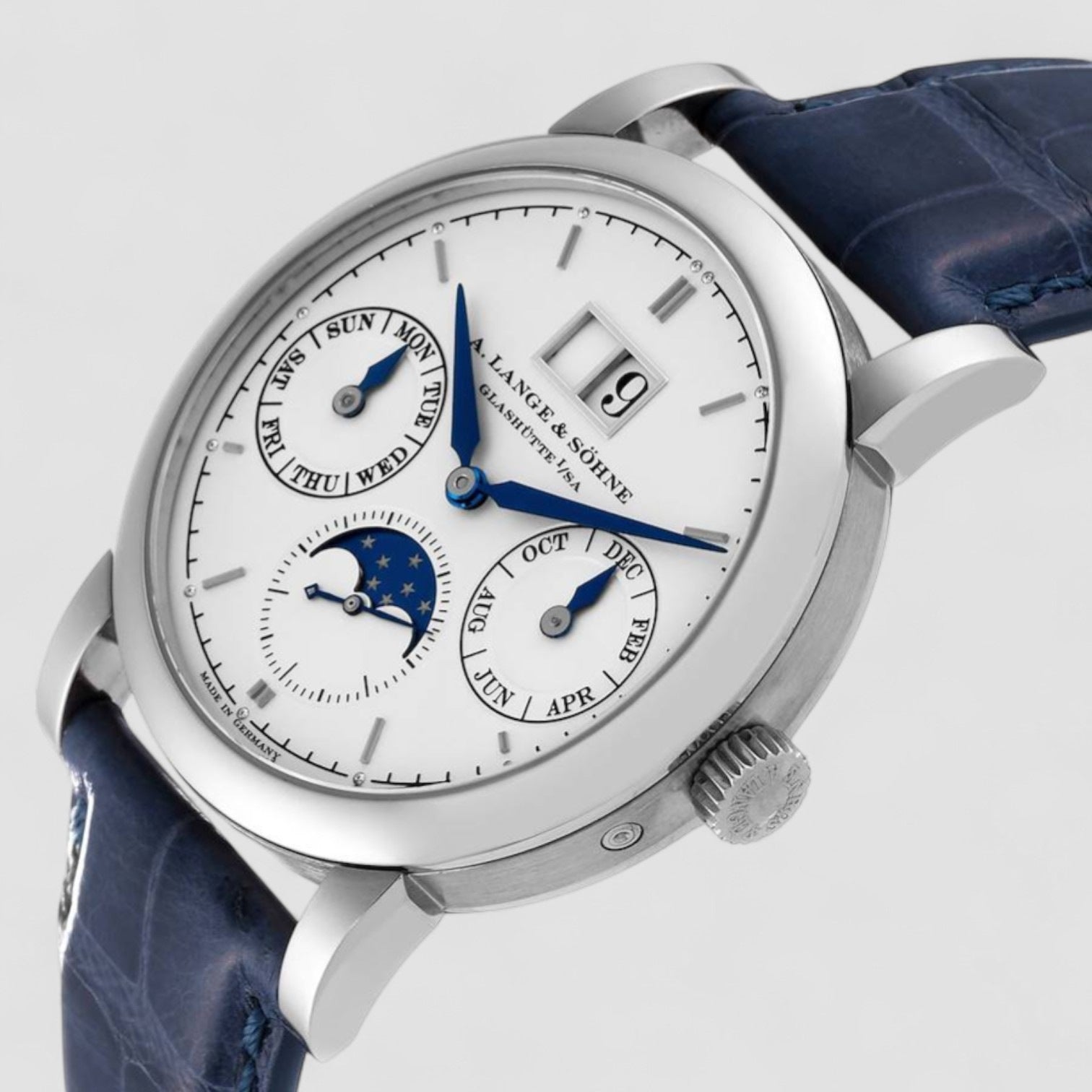 Saxonia Annual Calendar 18K White Gold