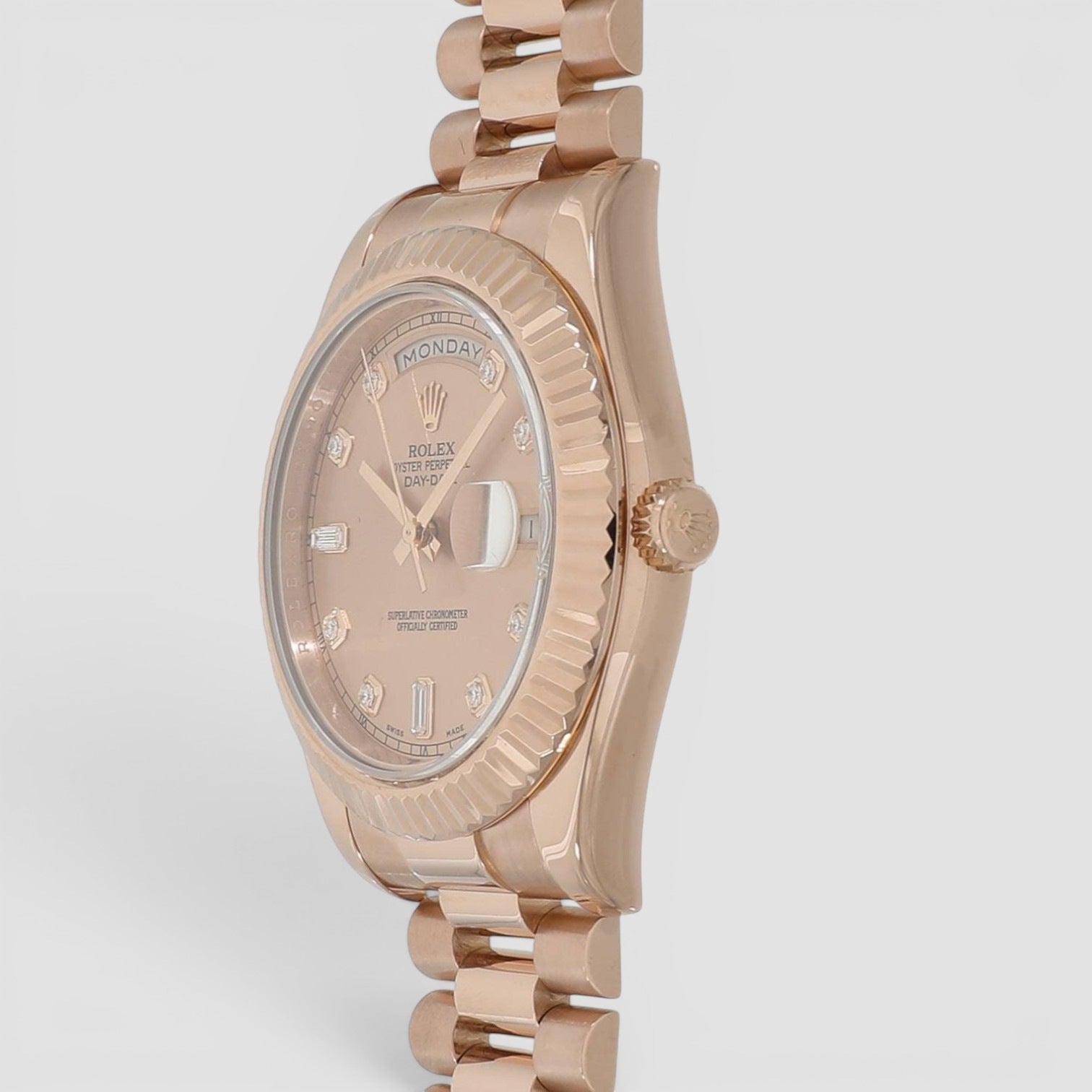 Day-Date II 41mm 18K Everose Gold Pink Diamond Ruby Dial