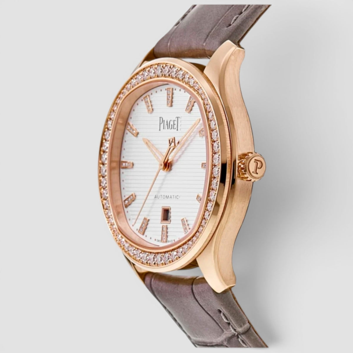 Polo Date 36mm 18K Rose Gold Diamond-Set Ladies’ Watch