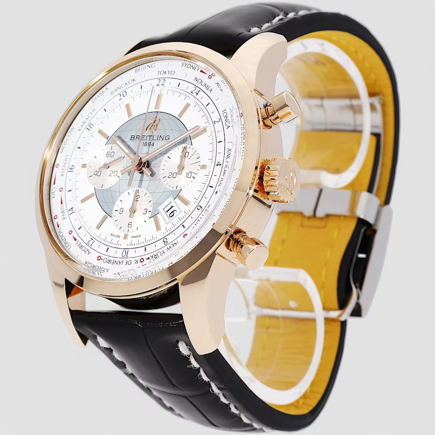 TransOcean Chronograph Unitime 18K Rose Gold