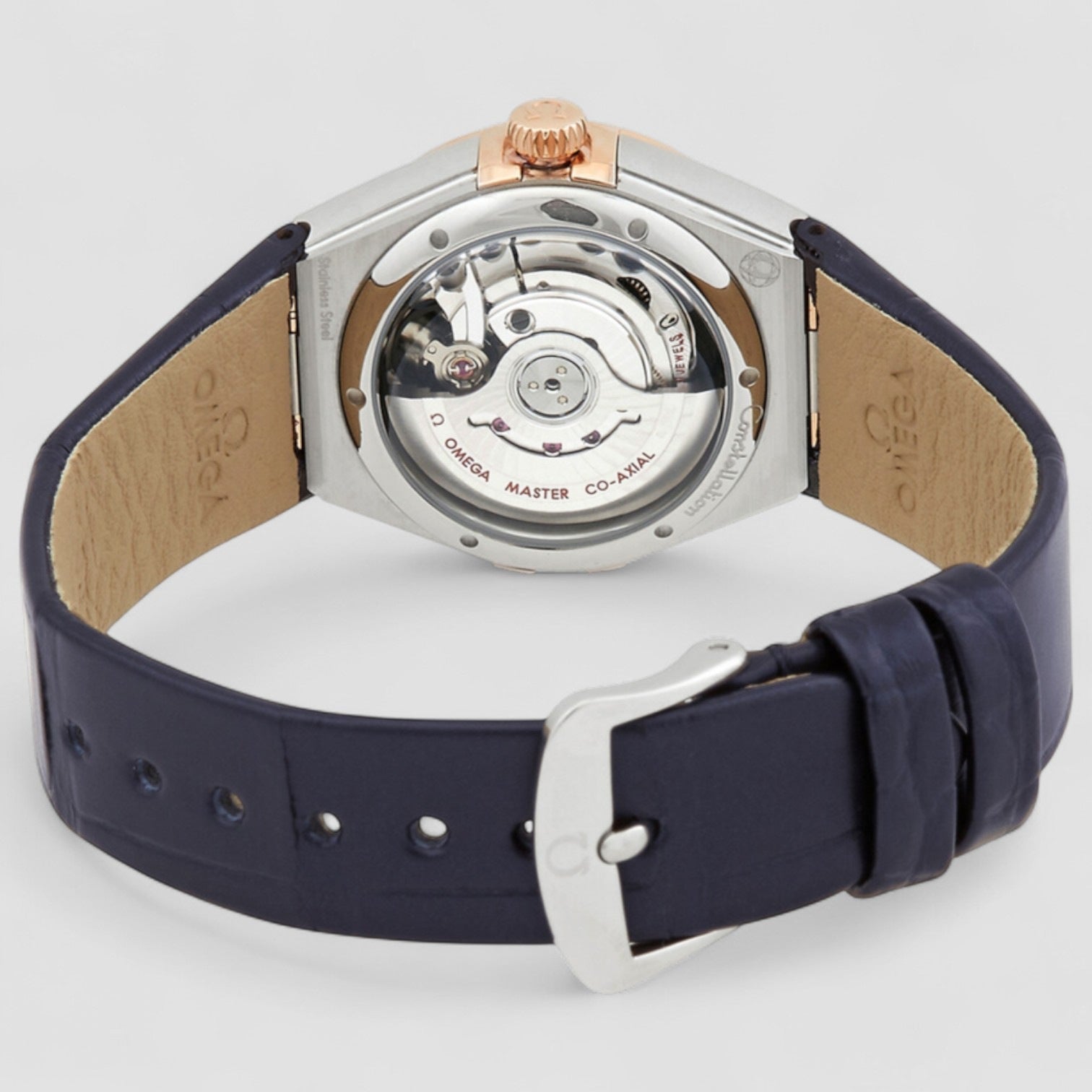 Constellation Automatic Chronometer Diamond Blue Dial Ladies Watch