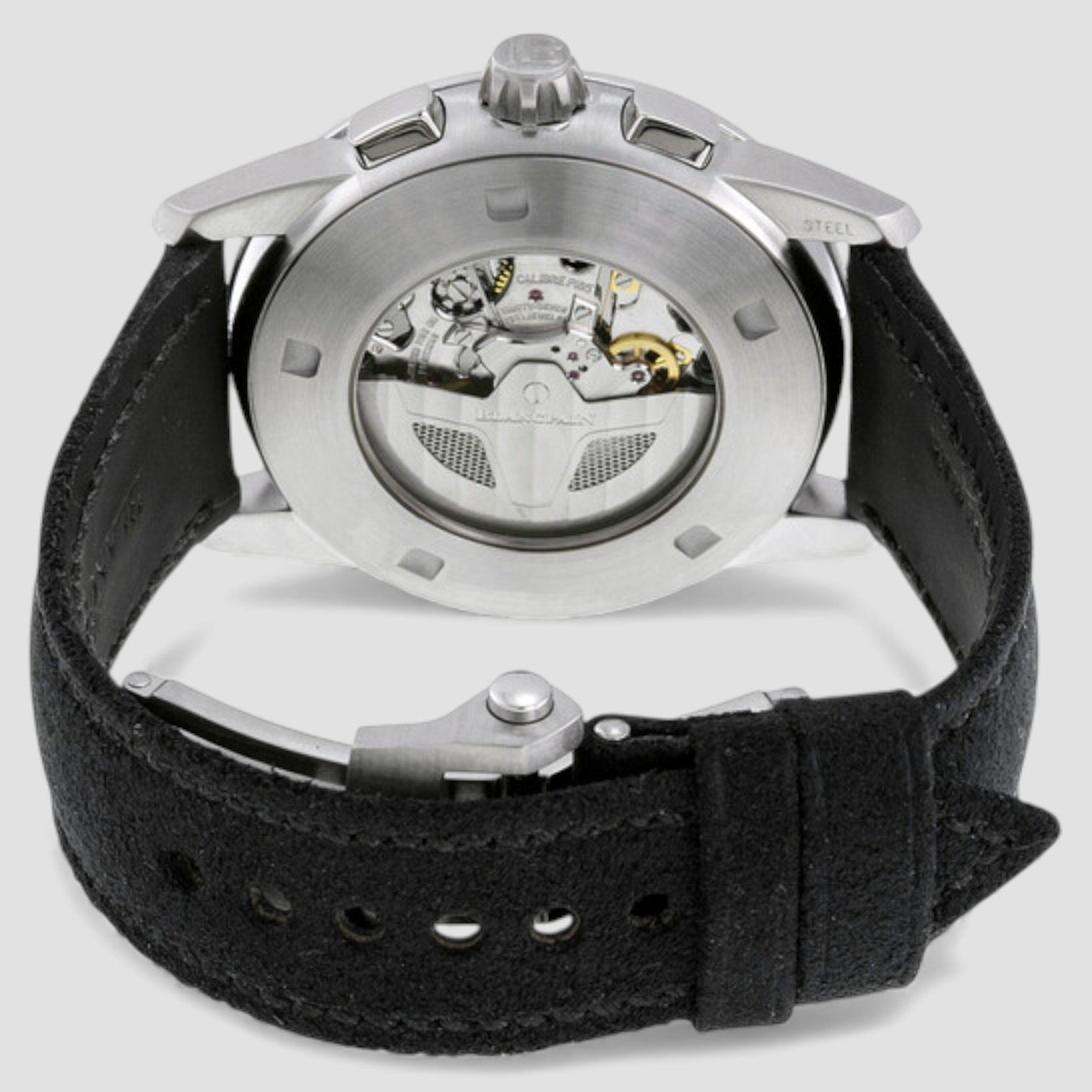 L-Evolution Flyback Automatic Chronograph Black Dial Black Leather Men's Watch