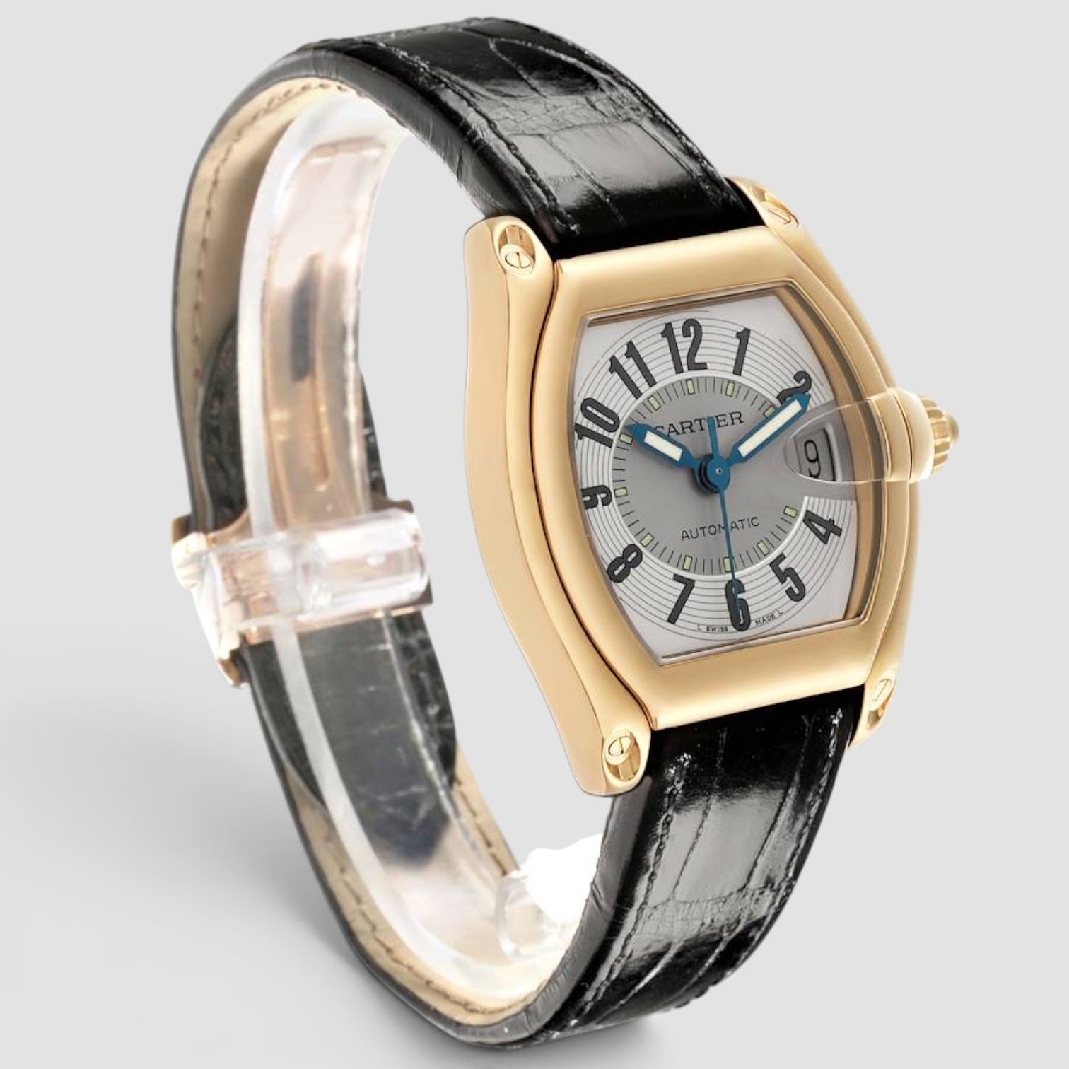Roadster 38 x 44mm 18K Yellow Gold Silver Dial