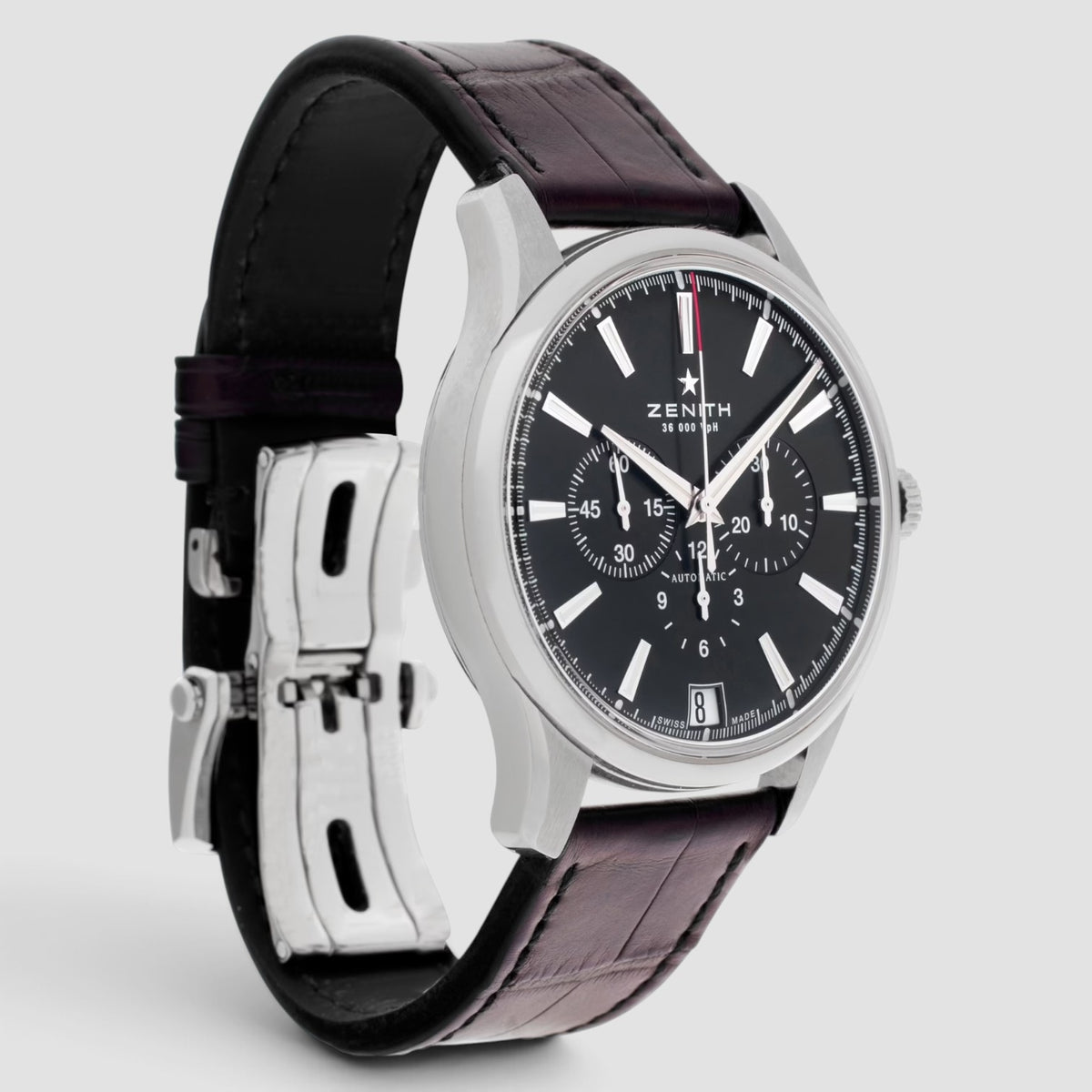 Captain El Primero Automatic Chronograph Black Dial Stainless Steel