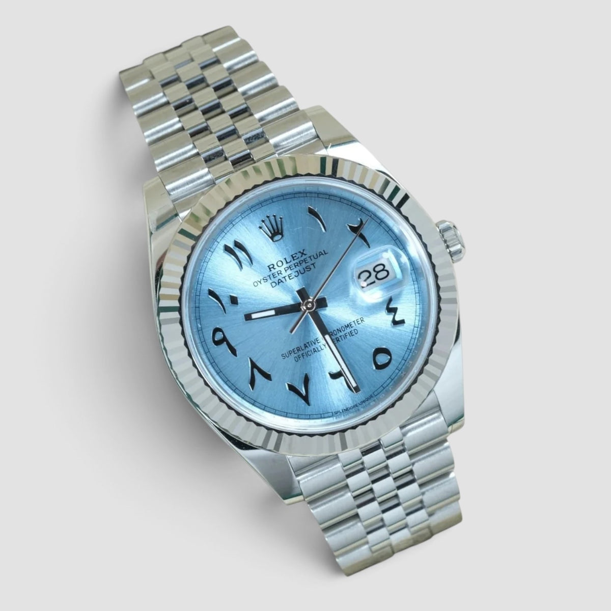 Datejust 41 Custom Ice Blue Arabic Dial