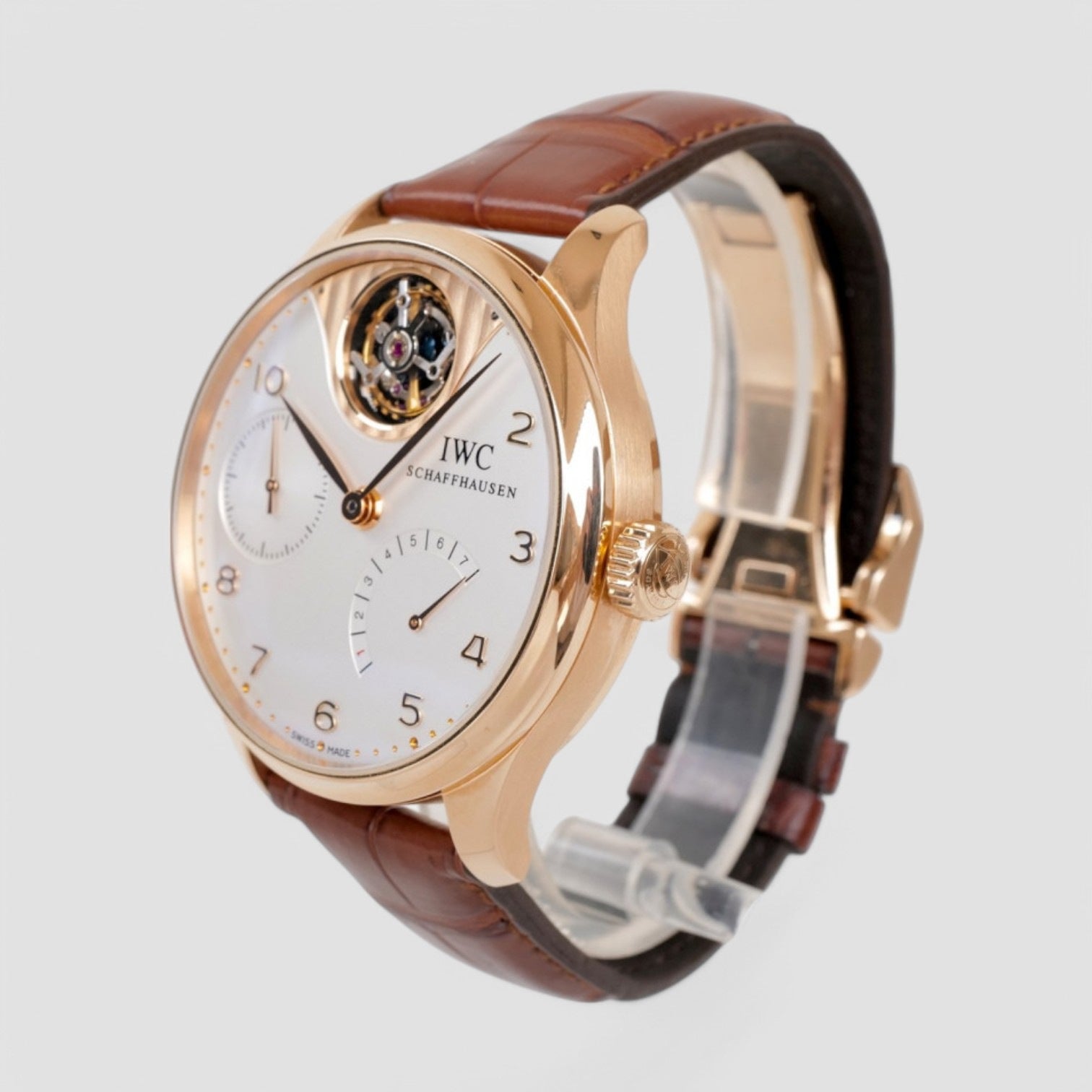 Portuguese Tourbillon Mystere 18K Rose Gold Silver Dial LIMITED