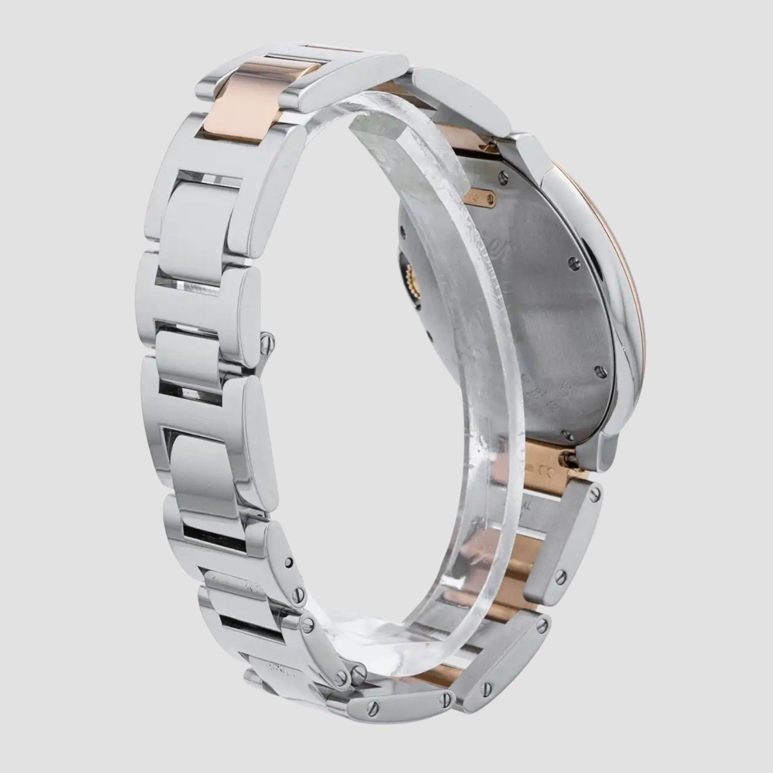 Ballon Bleu Automatic Diamond Dial Ladies Steel and 18kt Rose Gold Watch