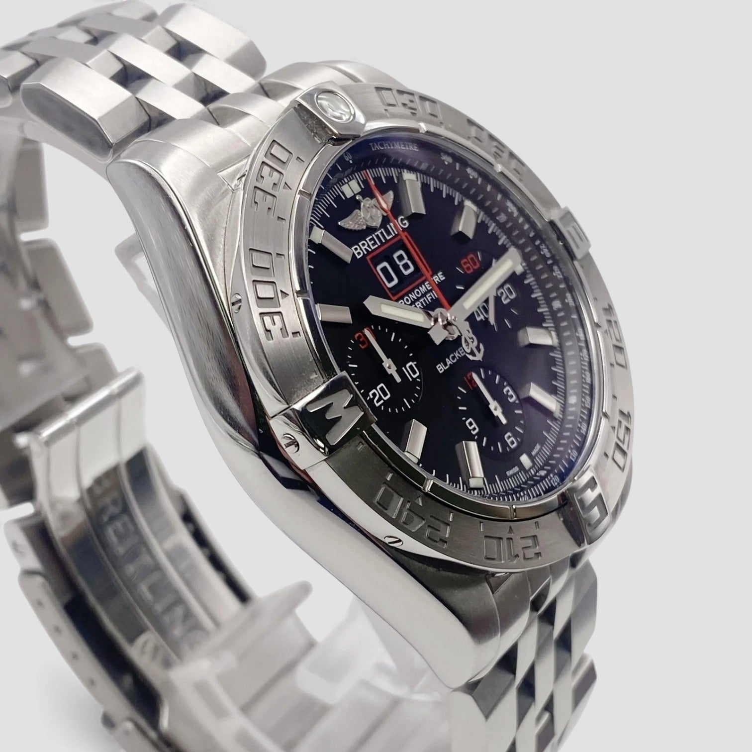 Chronomat Blackbird Steel Black Dial Automatic Watch