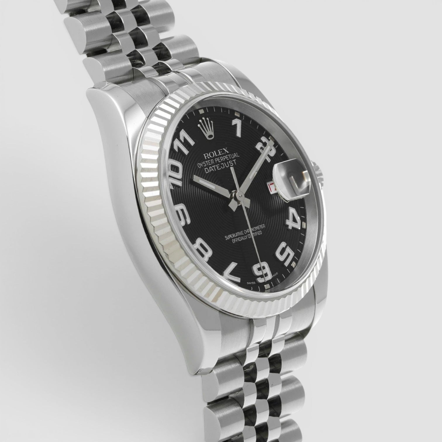 Datejust 36 Black Concentric Arabic jubilee