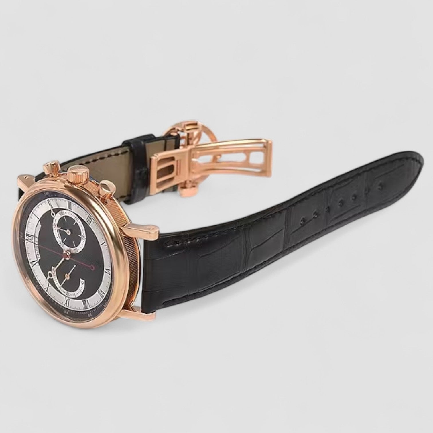 Classique Chronograph 5287BR Black Dial 18K Gold Watch