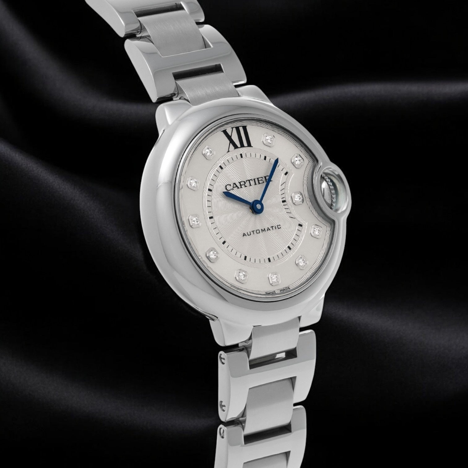 33 Mm Midsize Diamonds Automatic Ballon Bleu