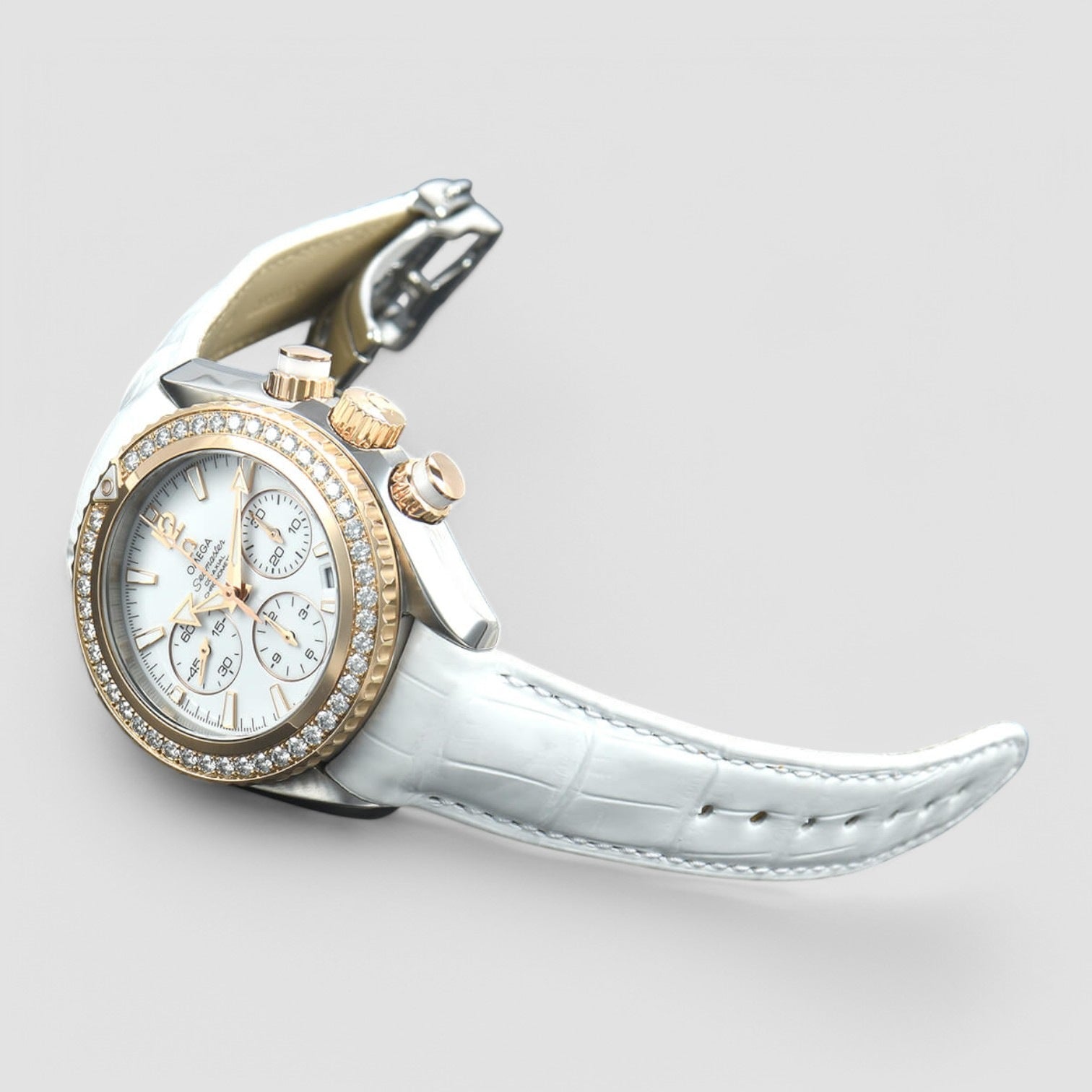 Seamaster Planet Ocean Chronograph Automatic Chronomete Diamond Ladies Watch