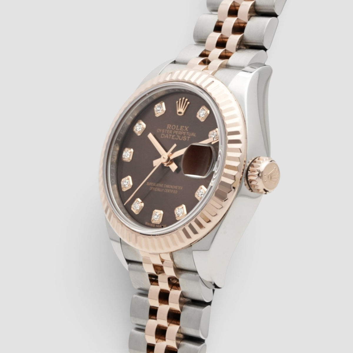 Lady-Datejust 28 Chocolate Diamond Dial Jubilee