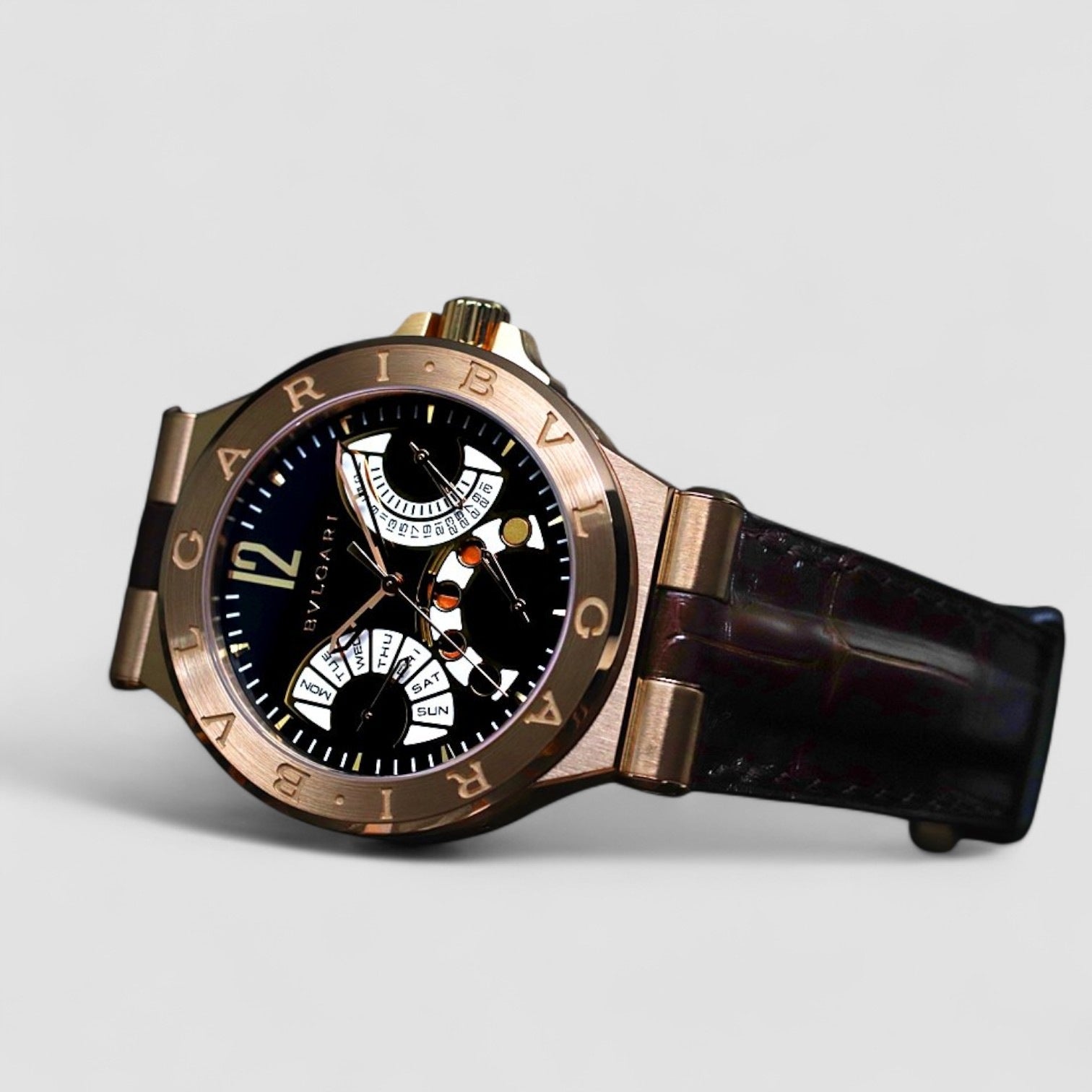 Diagono Retrograde Day Date Moonphase