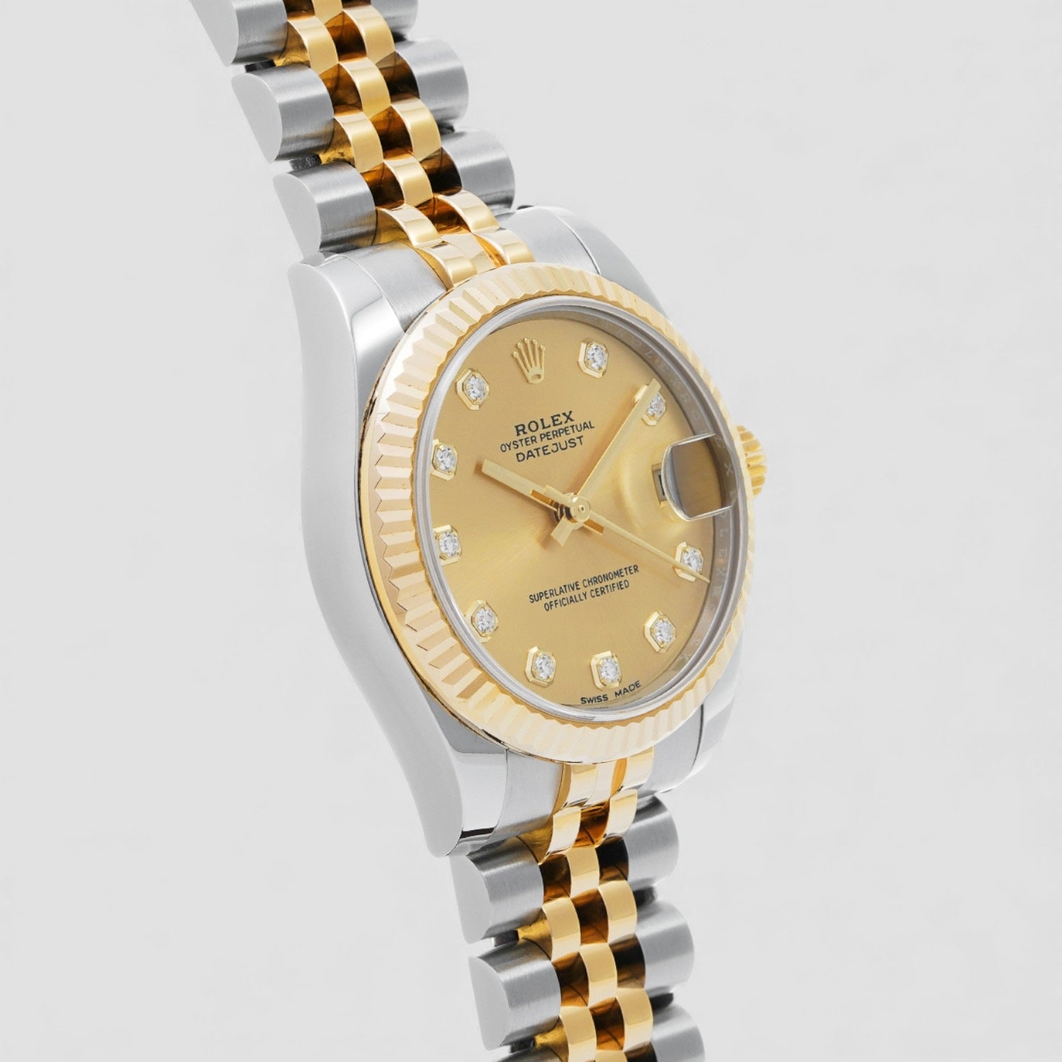 Datejust 31 Champagne Diamond Dial Oyster Bracelet