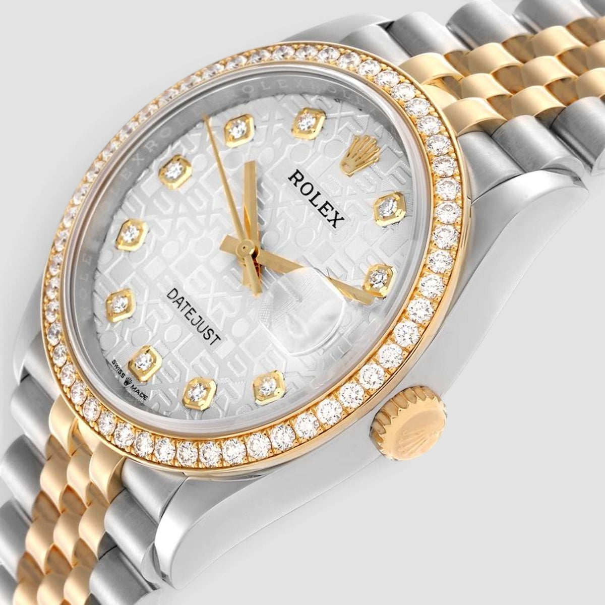 Datejust 36 Silver Computer Diamond Dial Jubilee