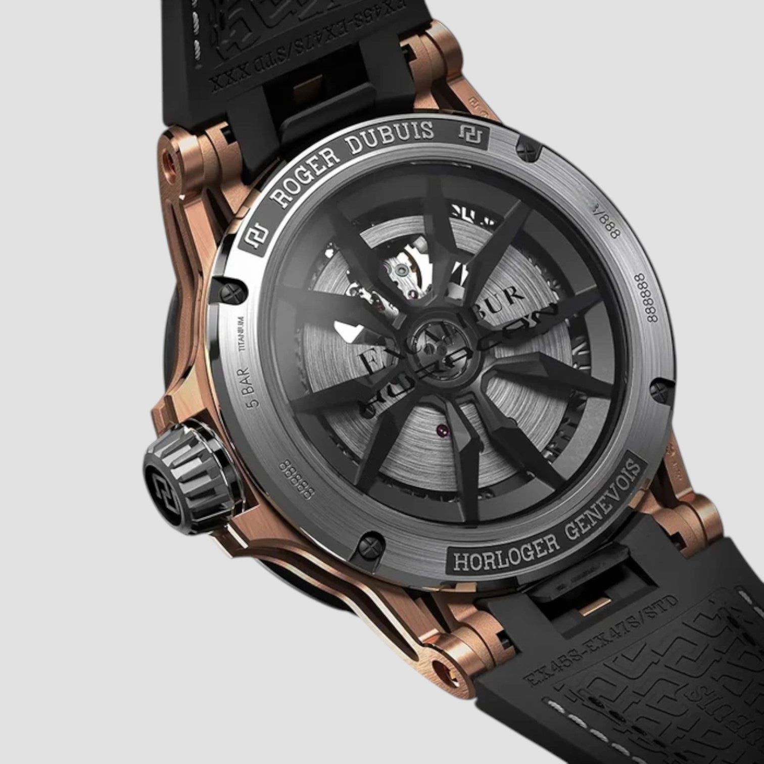 Excalibur Spider Huracan Pink Gold 45MM