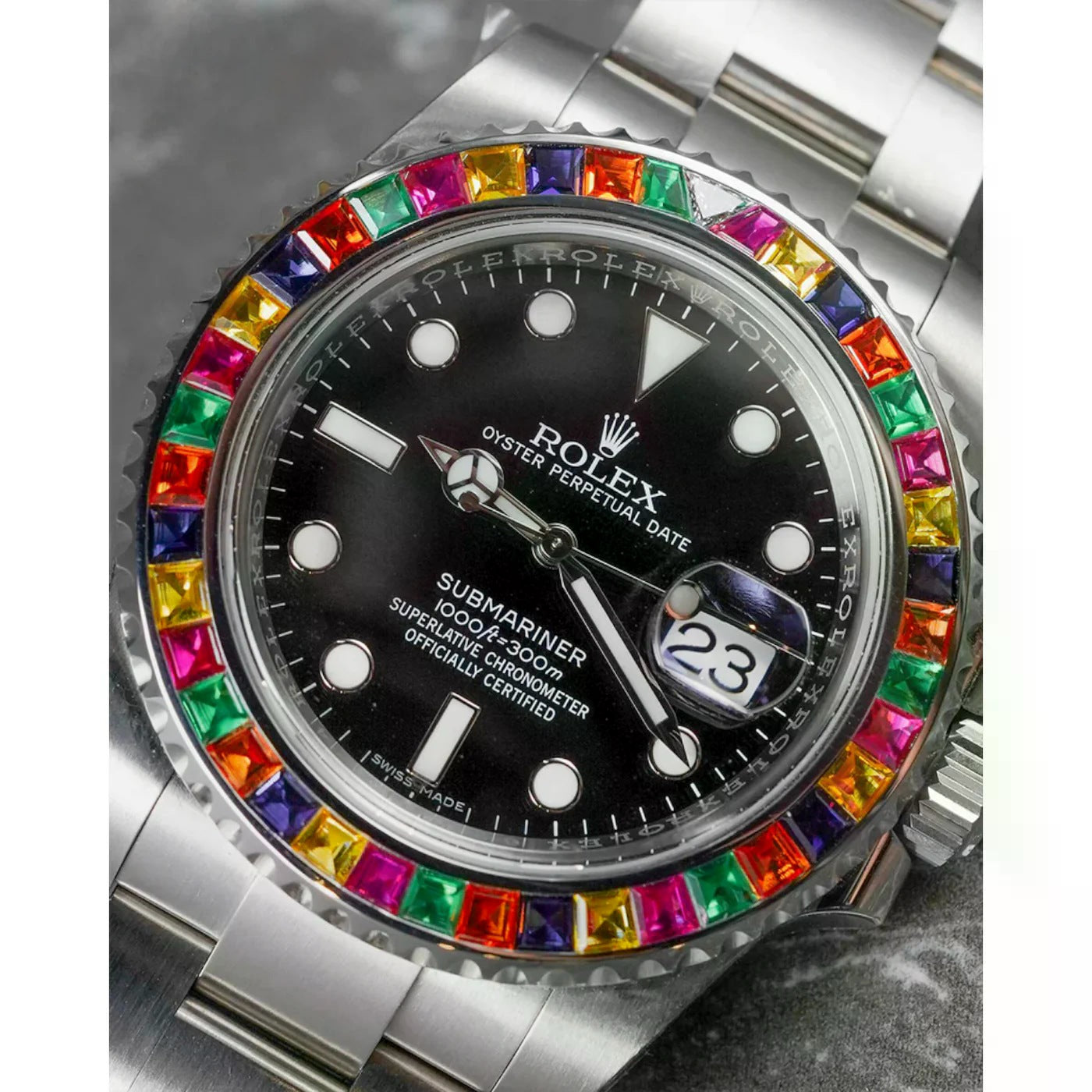 Submariner Date – 40mm – Black Dial – “Haribo” Bezel - Iced Out