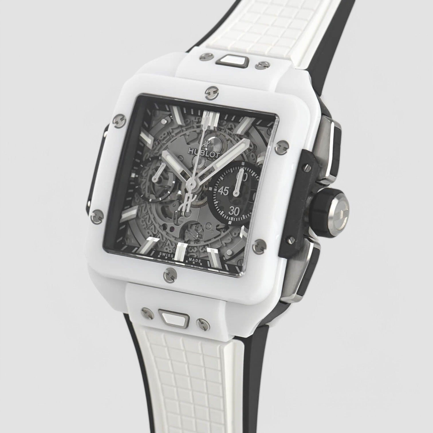 Square Bang Unico White Ceramic 42mm