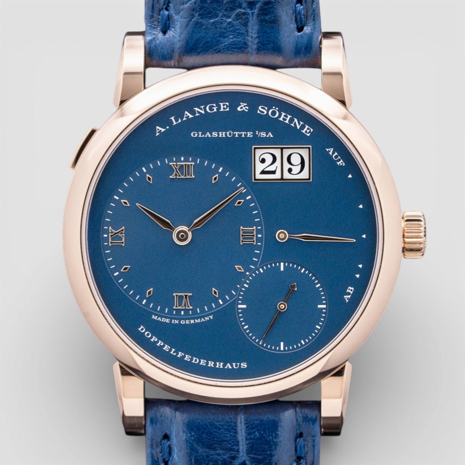 Lange 1 18K Rose Gold Blue Dial