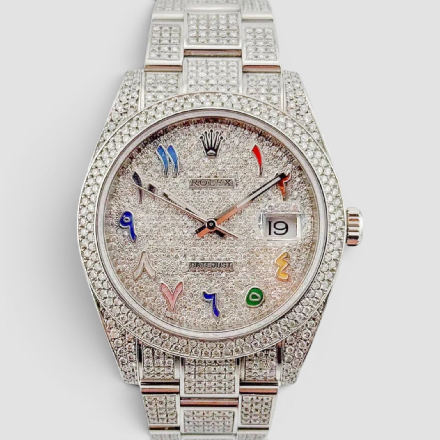 DATEJUST 41MM OYSTER – RAINBOW - ARABIC DIAL ICED OUT