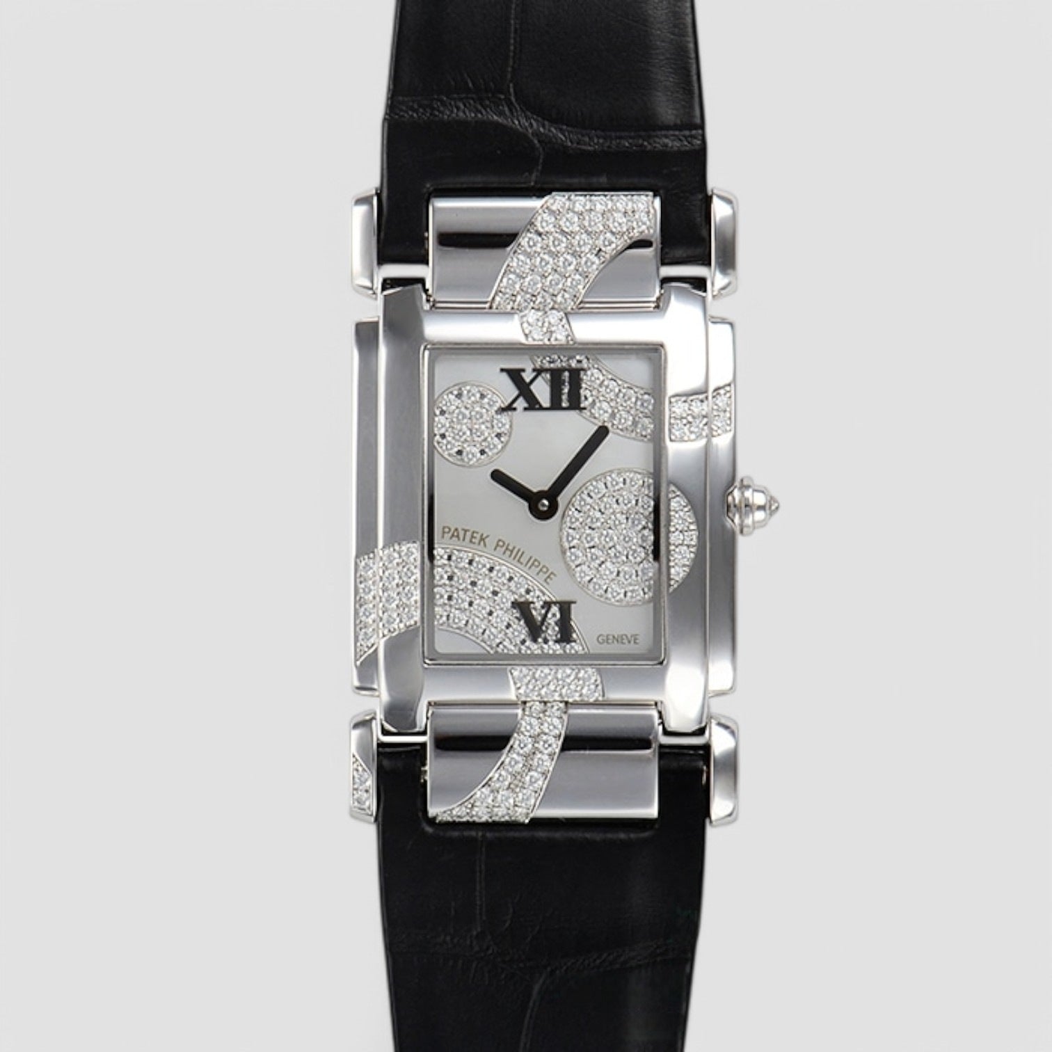 Twenty~4 Mother of Pearl Dial Leather Ladies Watch