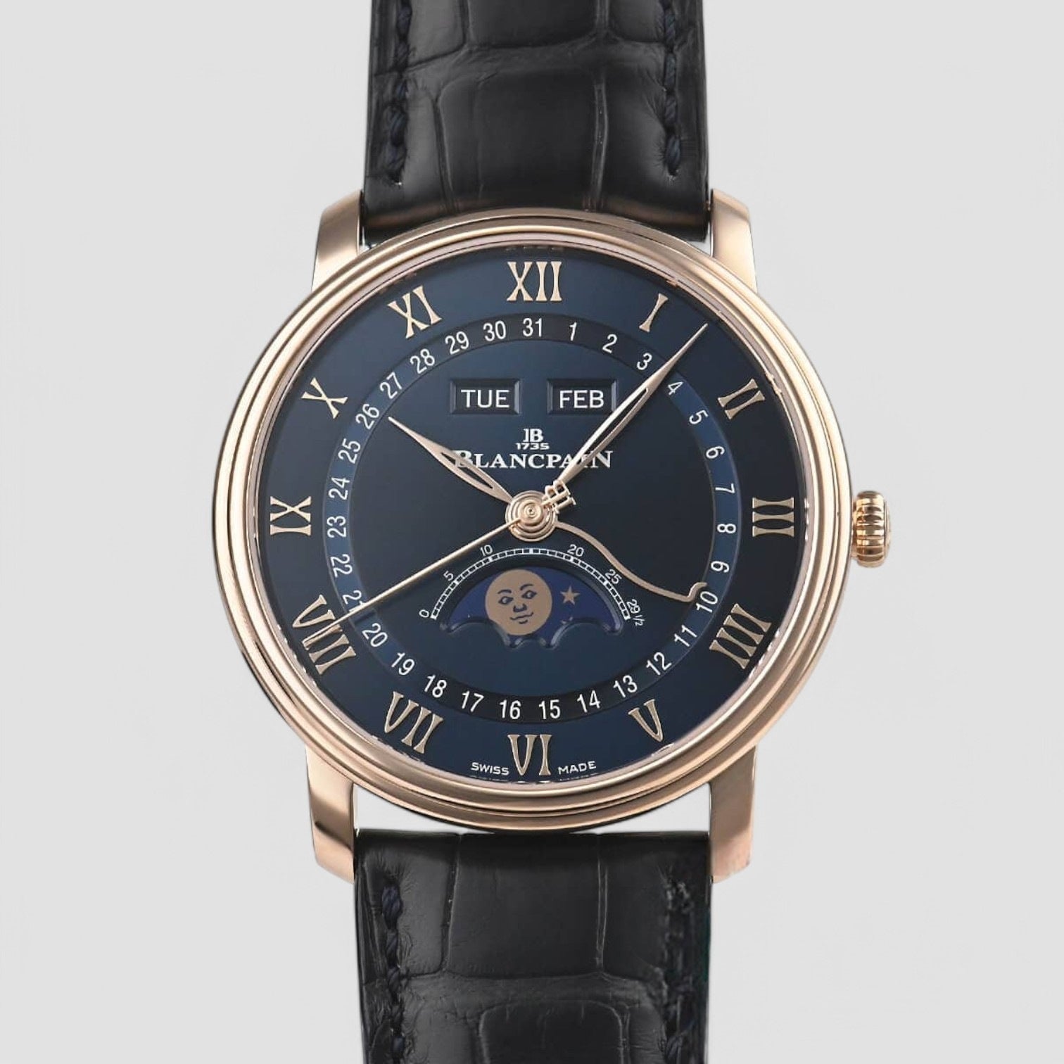 Villeret Ultraplate Moonphase Automatic Blue Dial Men's Watch