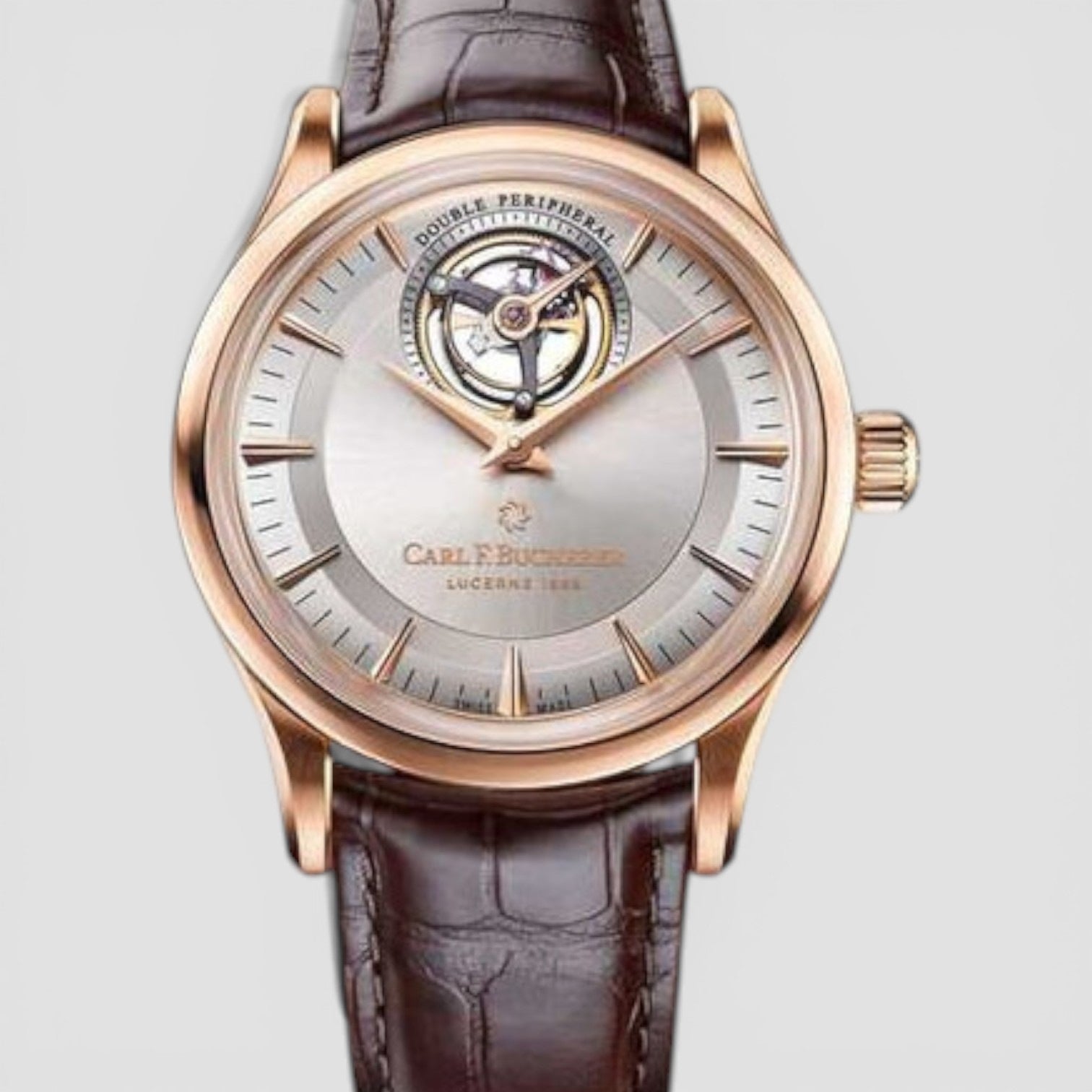 Heritage Tourbillon Double Peripheral Automatic Silver Dial Watch