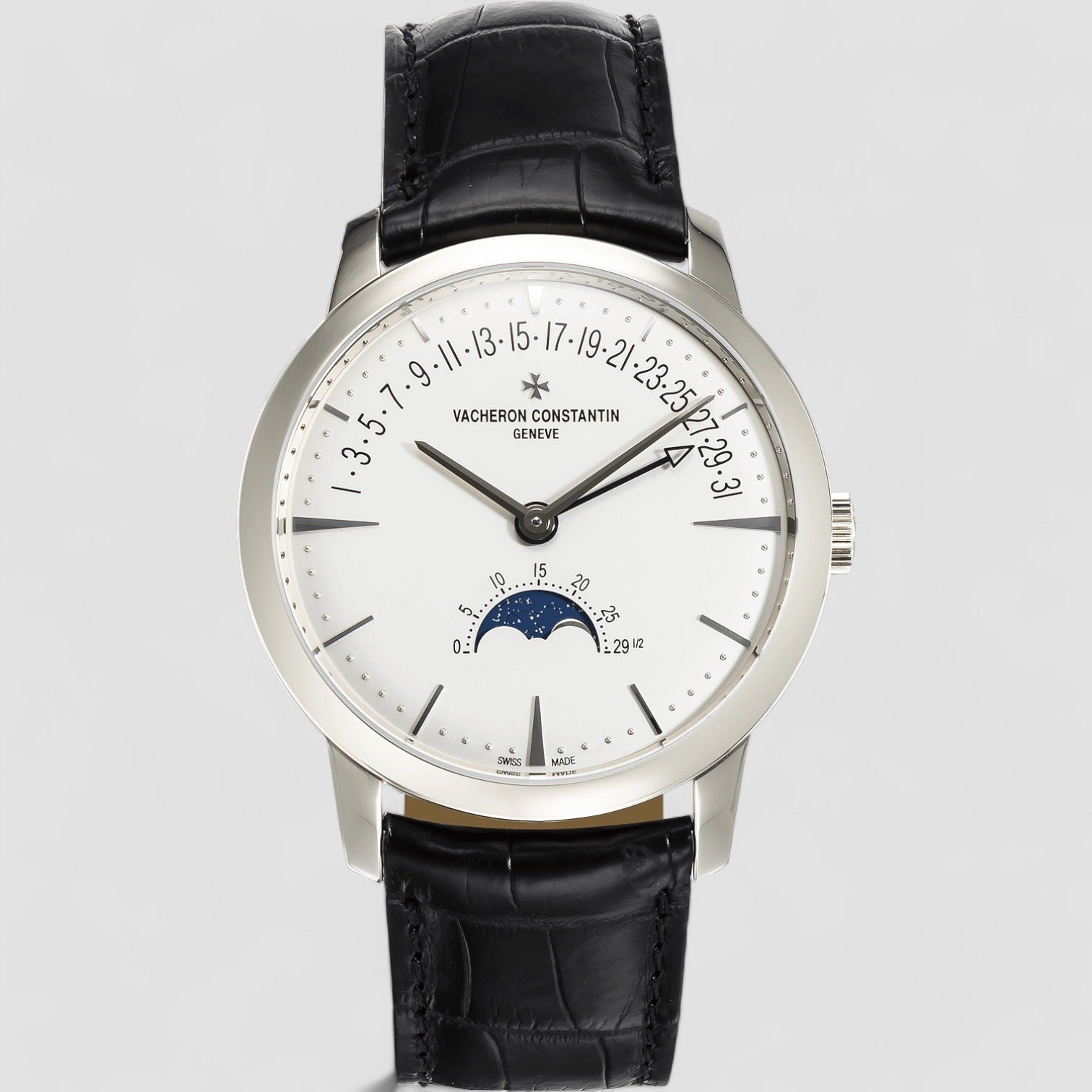 PATRIMONY MOON PHASE RETROGRADE DATE WHITE GOLD AUTOMATIC