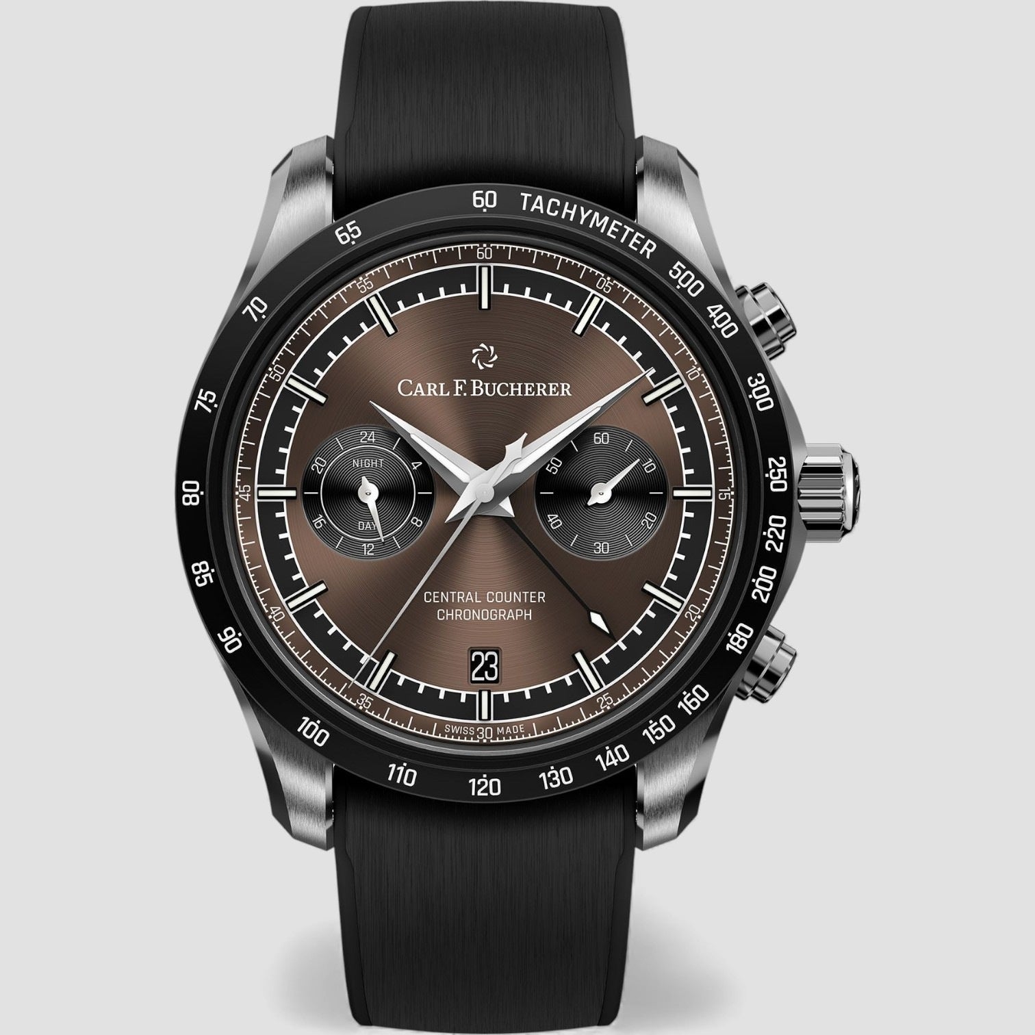 Manero Central Counter Automatic Brown Dial