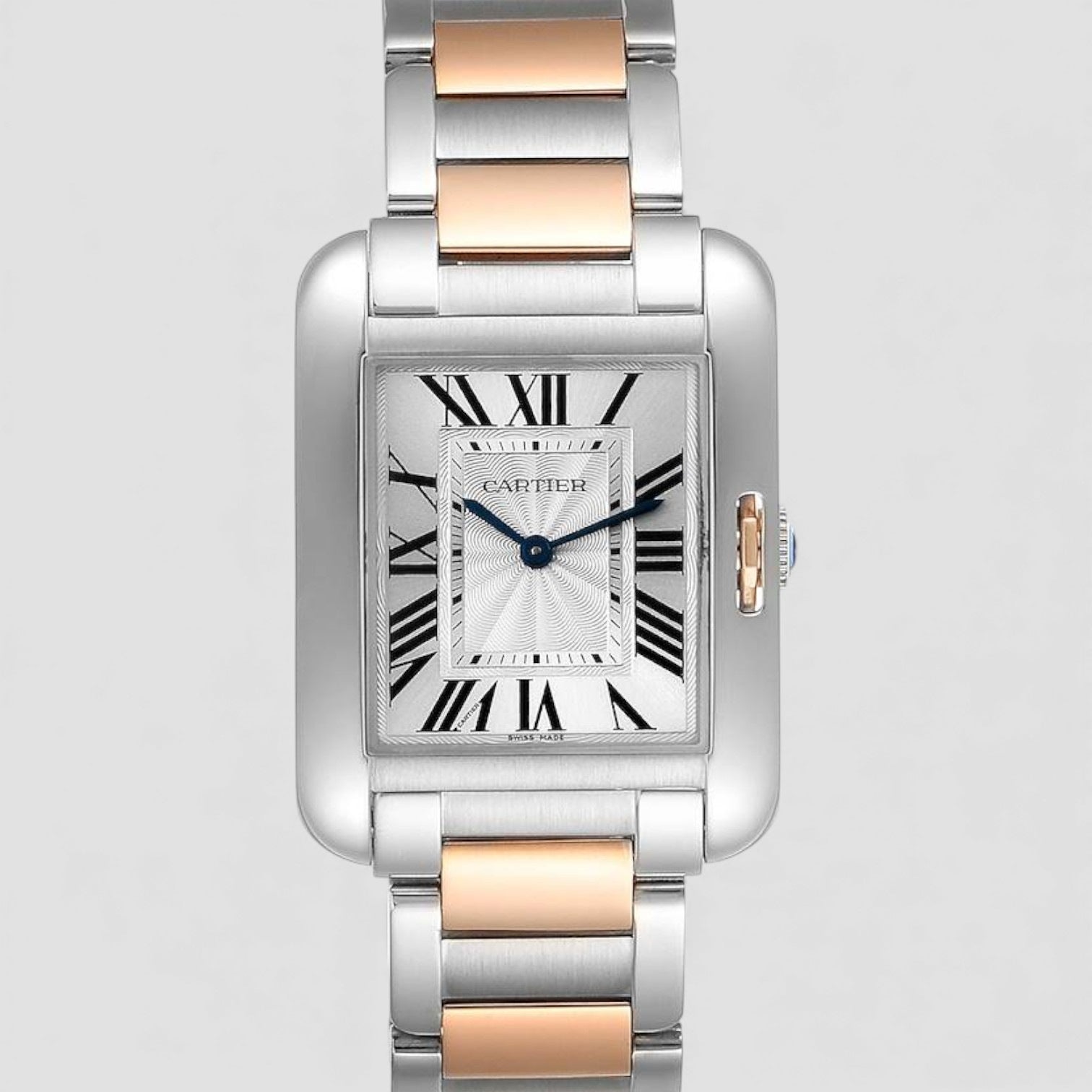 Tank Anglaise Medium Steel Rose Gold Ladies Watch