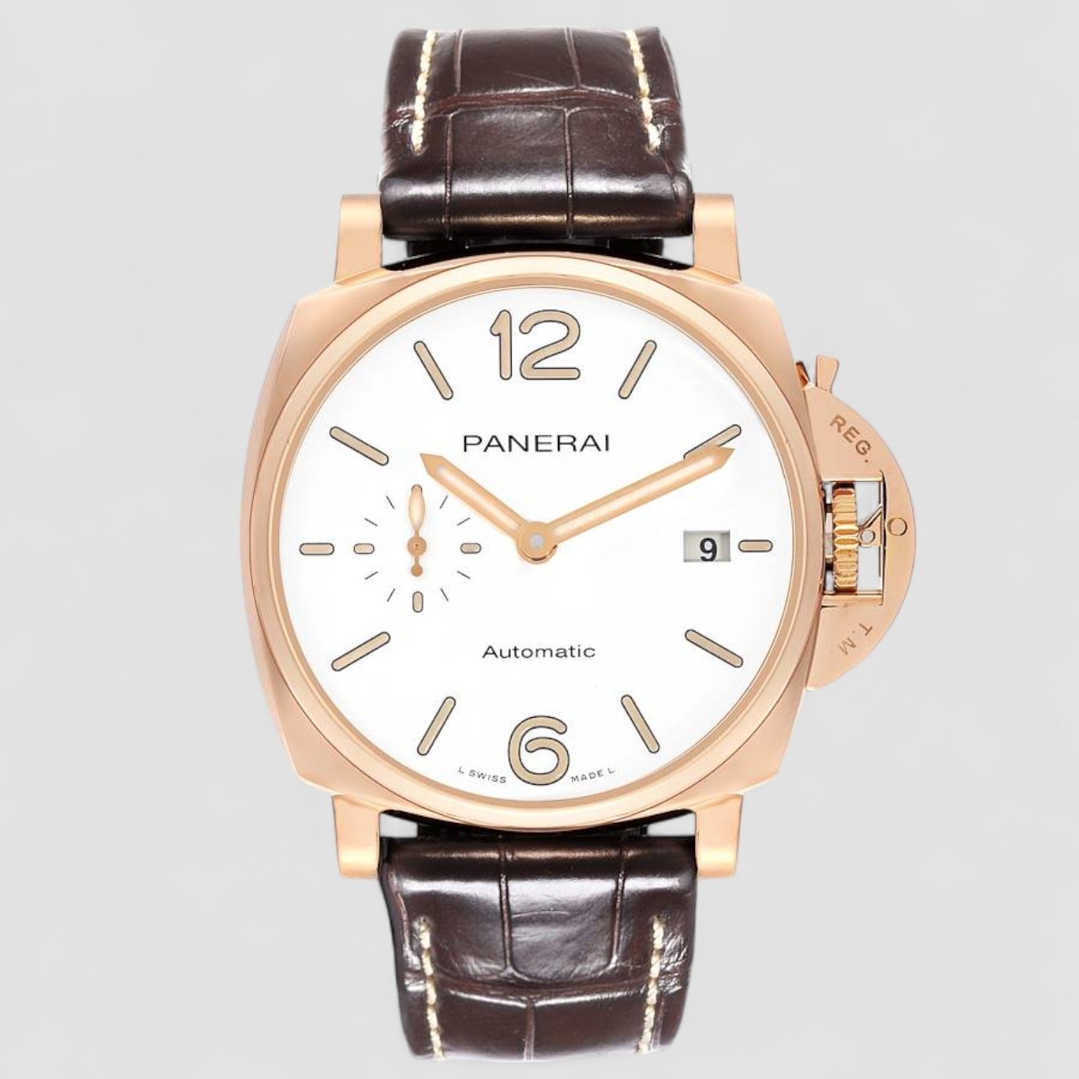 Luminor Due Rose Gold Ivory Dial Mens Watch