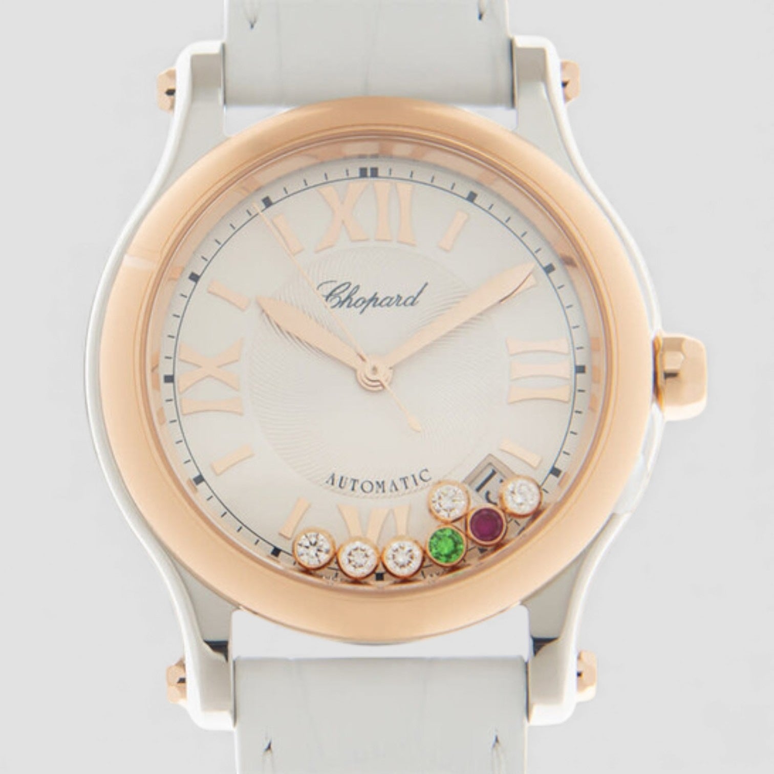 Happy Sport Automatic Diamond Silver Dial Ladies Watch