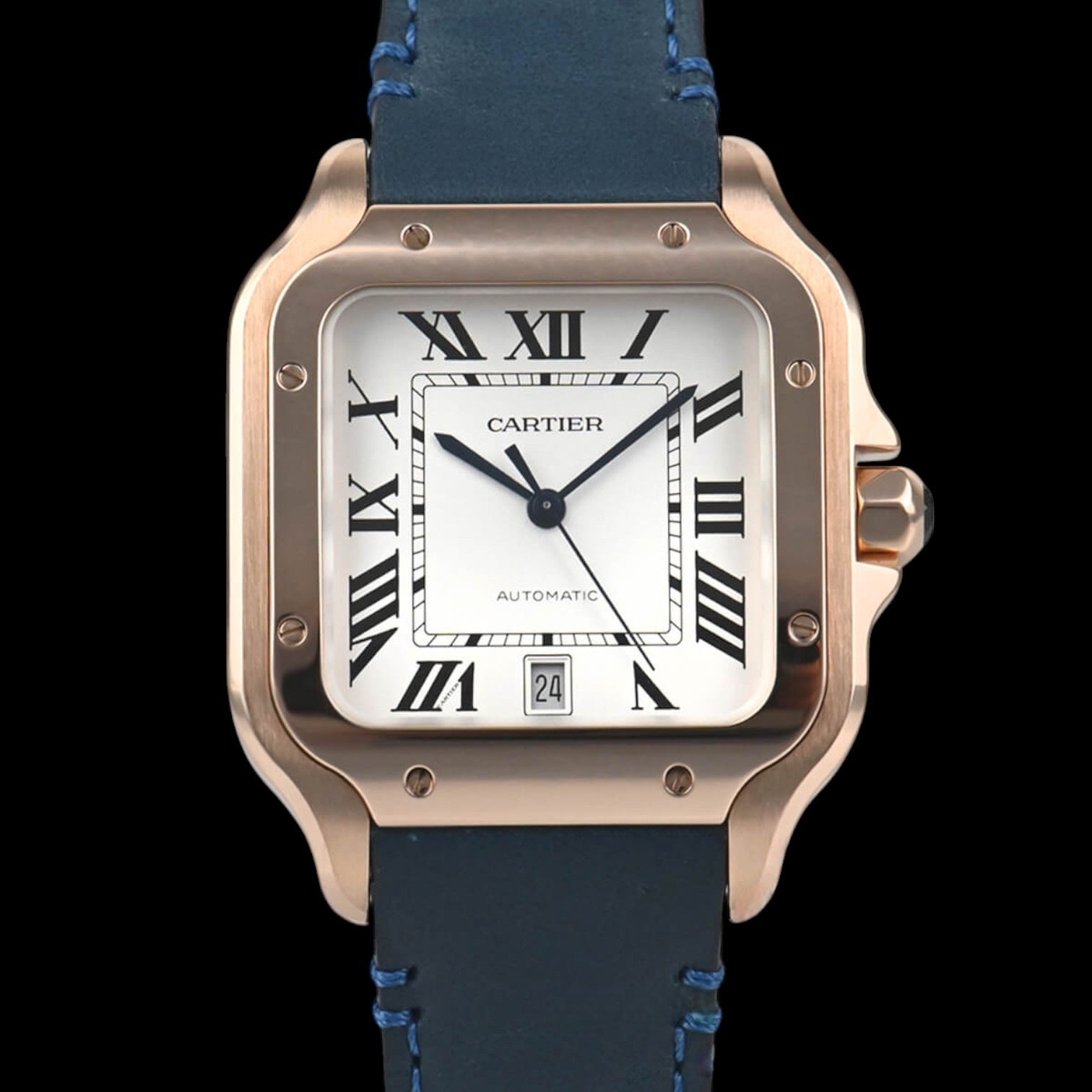 Santos Large 18K Rose Gold Automatic