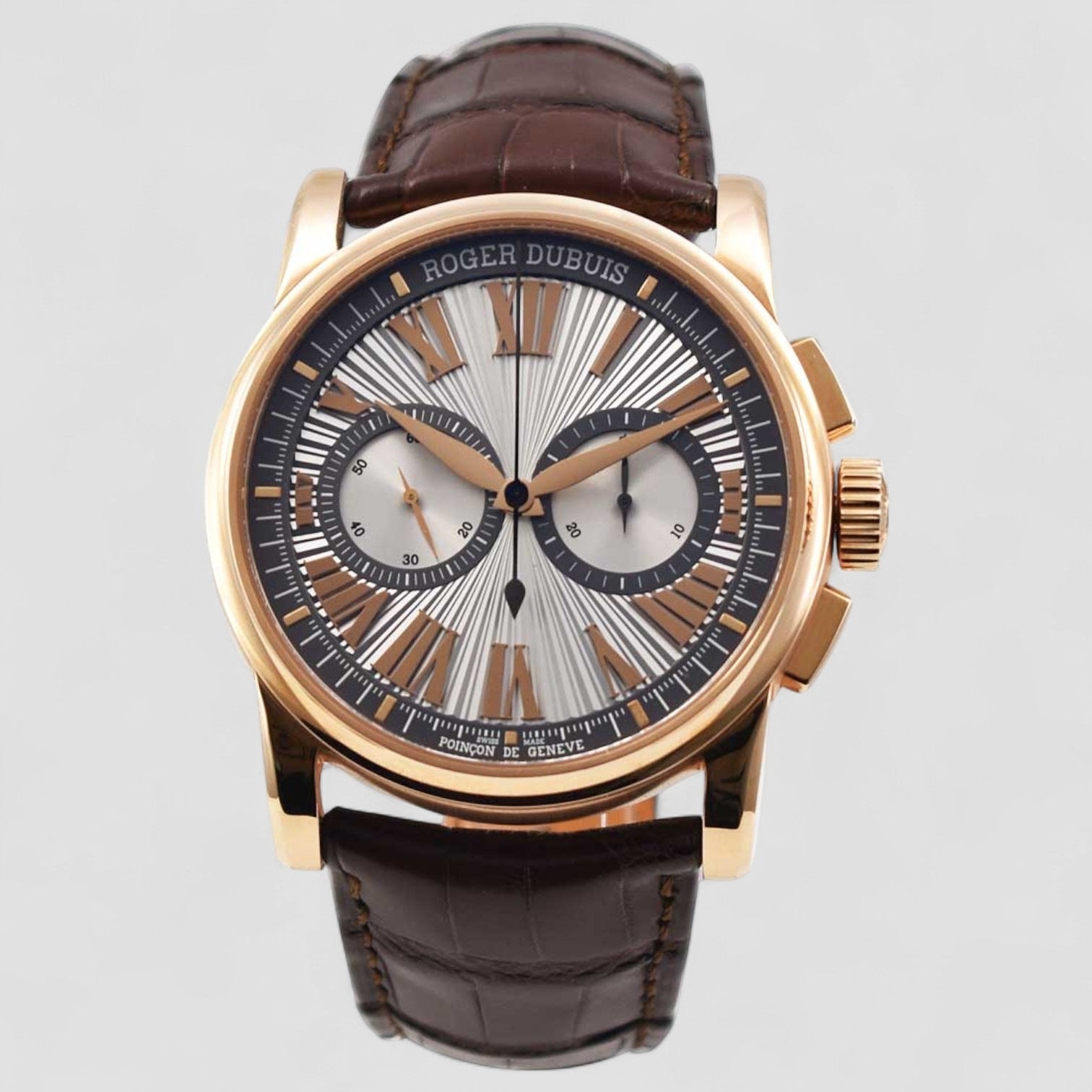 Hommage Mens Chronograph 42mm Automatic Rose Gold