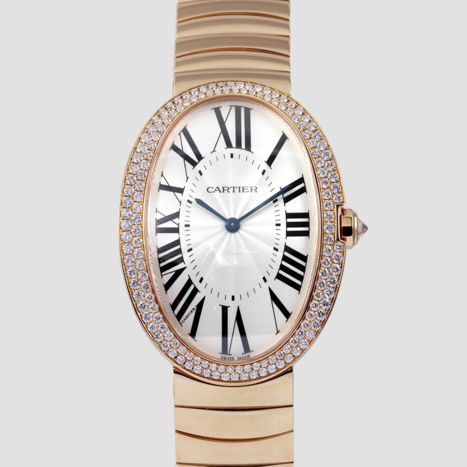 Baignoire Silver Dial 18kt Rose Gold Unisex Watch