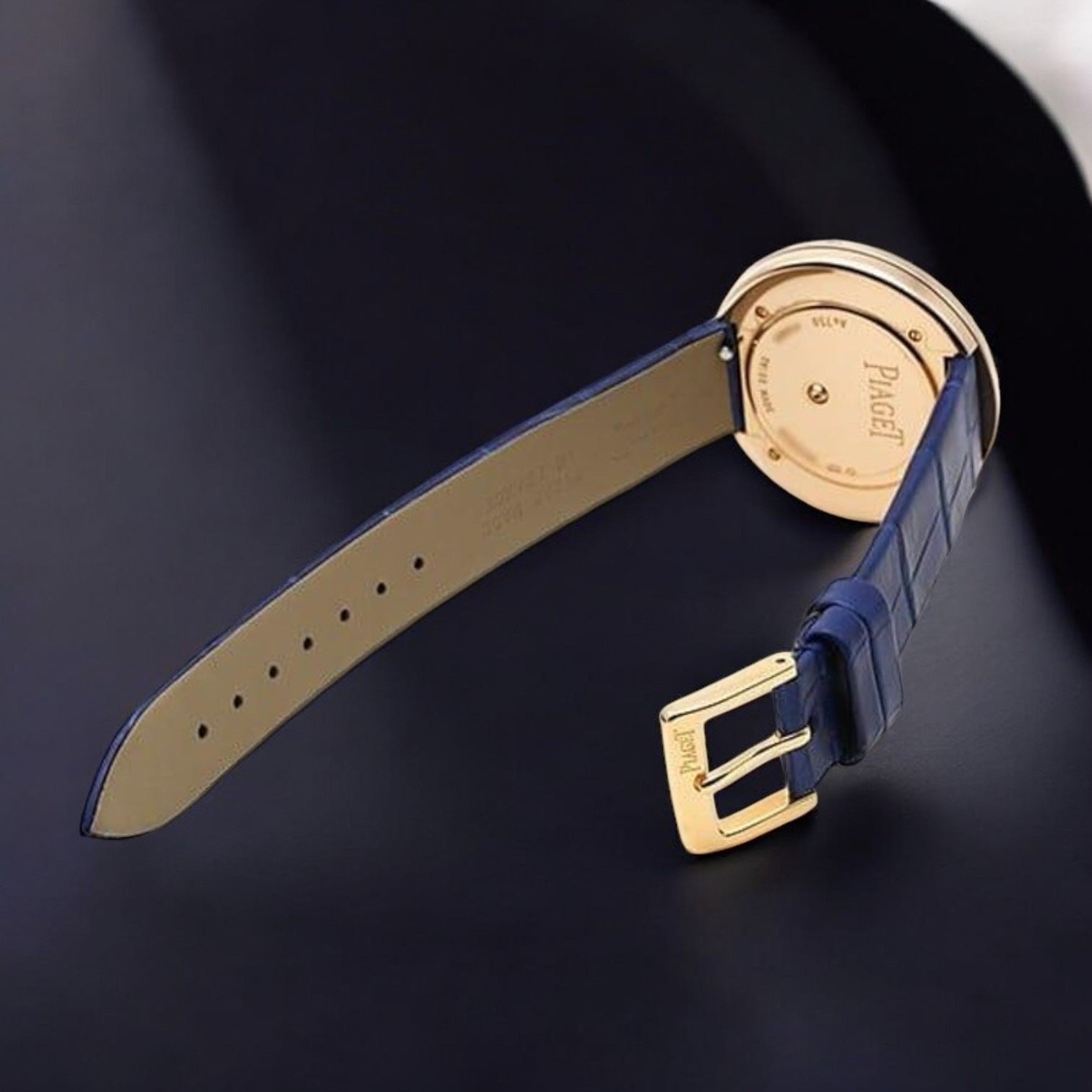 Possession 18kt Rose Gold Diamond Dial Leather Strap