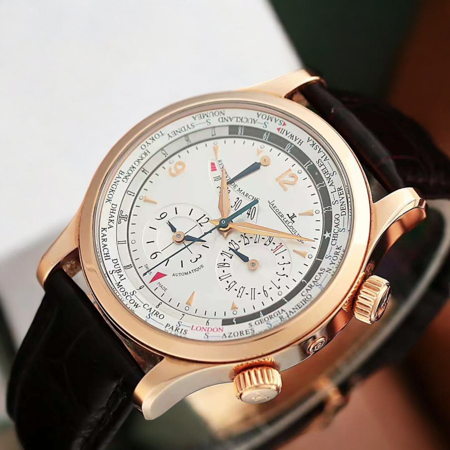 Master World Geographic 18K Rose Gold Limited White Dial 41.5MM