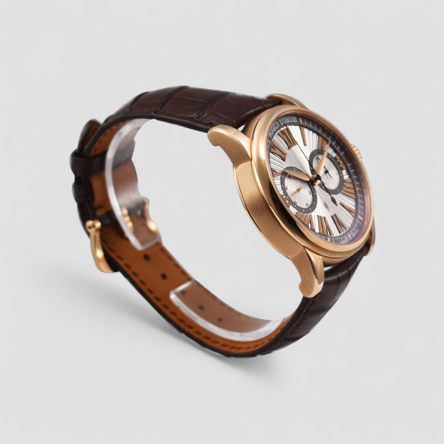 Hommage Mens Chronograph 42mm Automatic Rose Gold