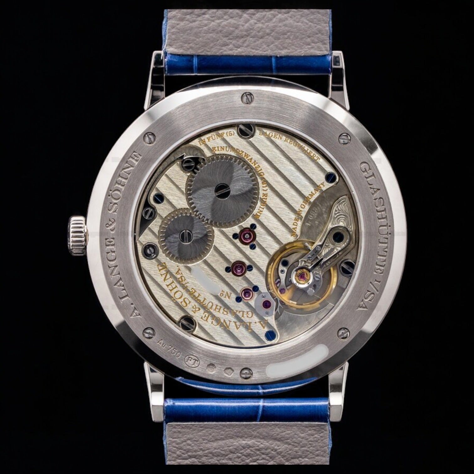 A. Lange & Söhne Saxonia Thin Manual Wind Blue Gold-Flux Dial 205.086