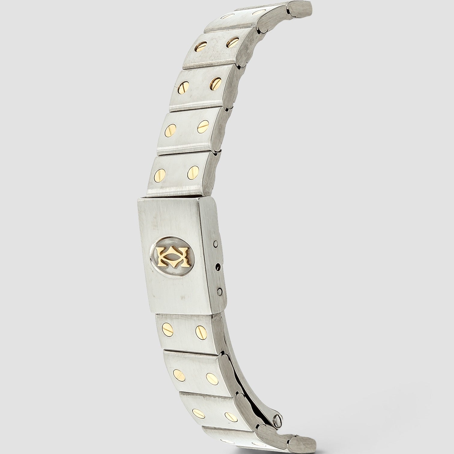 Santos Galbée 23 x 35mm Stainless Steel & Yellow Gold Grey Dial