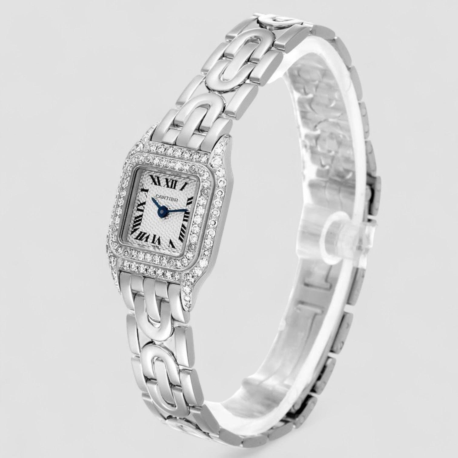 Panthere Mini White Gold Diamond Ladies Watch