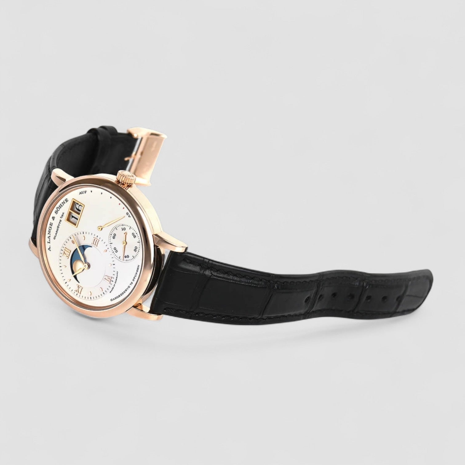 Grande Lange 1 Moon 18K Rose Gold Silver Dial