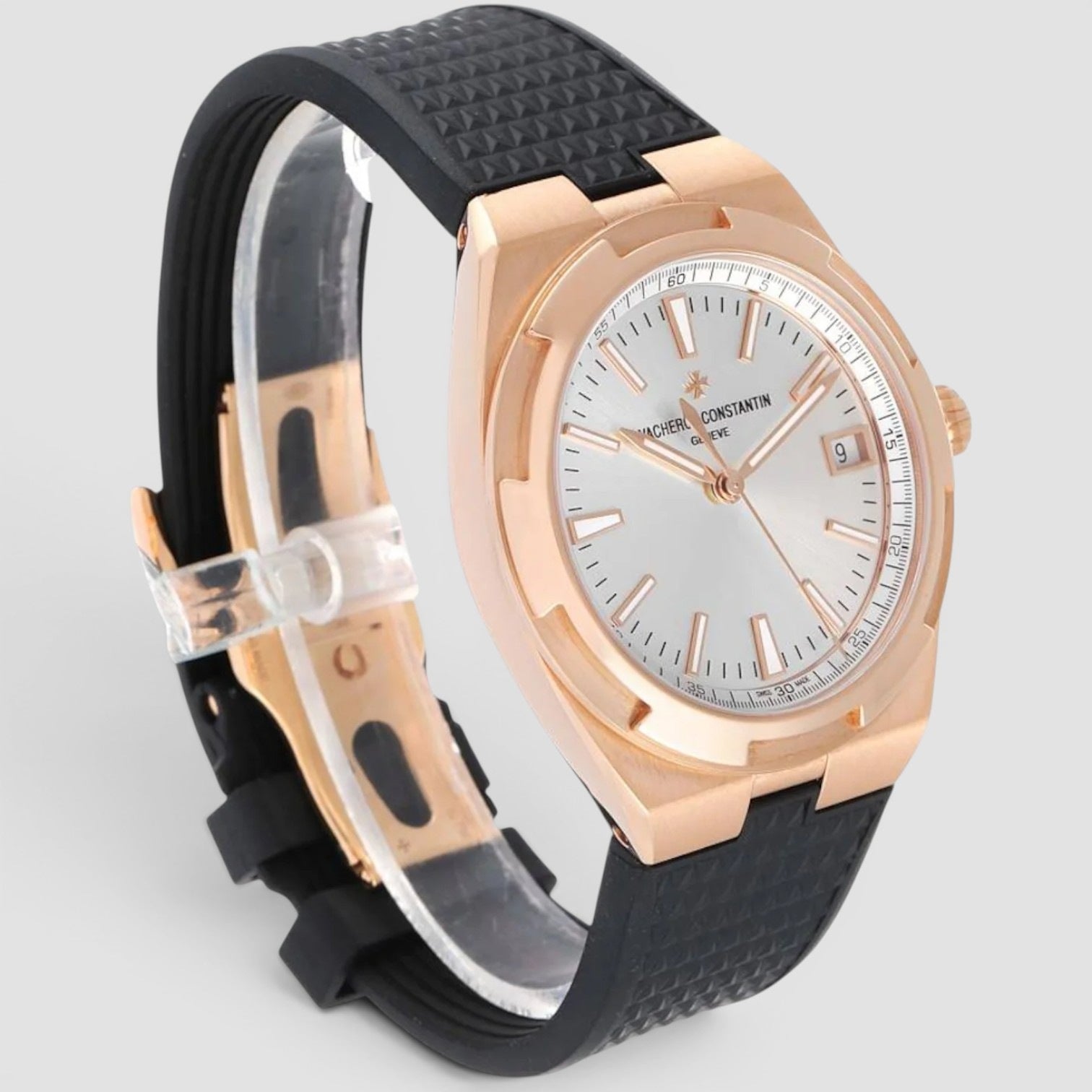Overseas 41mm Rose Gold Silver Dial