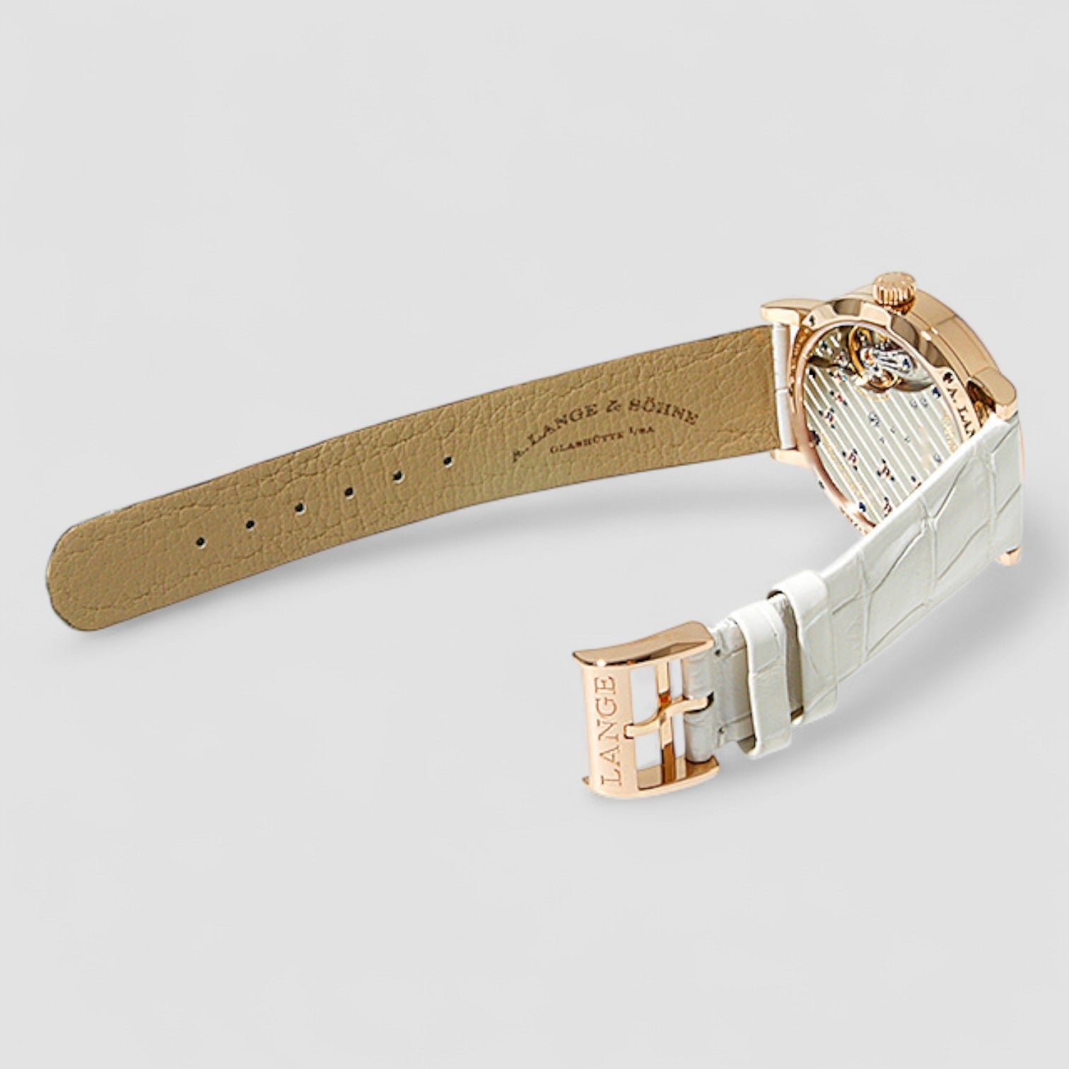 Little Lange 1 Moon Phase Pink Rose Gold Diamond Bezel 36.8mm