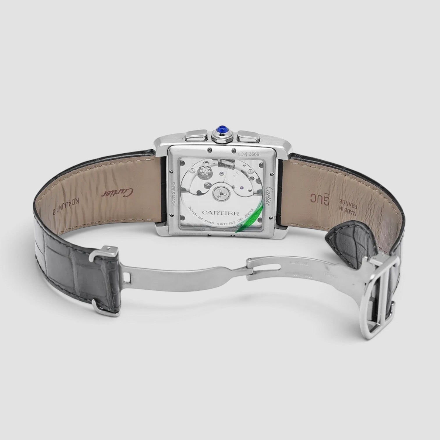 Tank MC Chronograph 44 x 34mm Stainless Steel Grey Dial