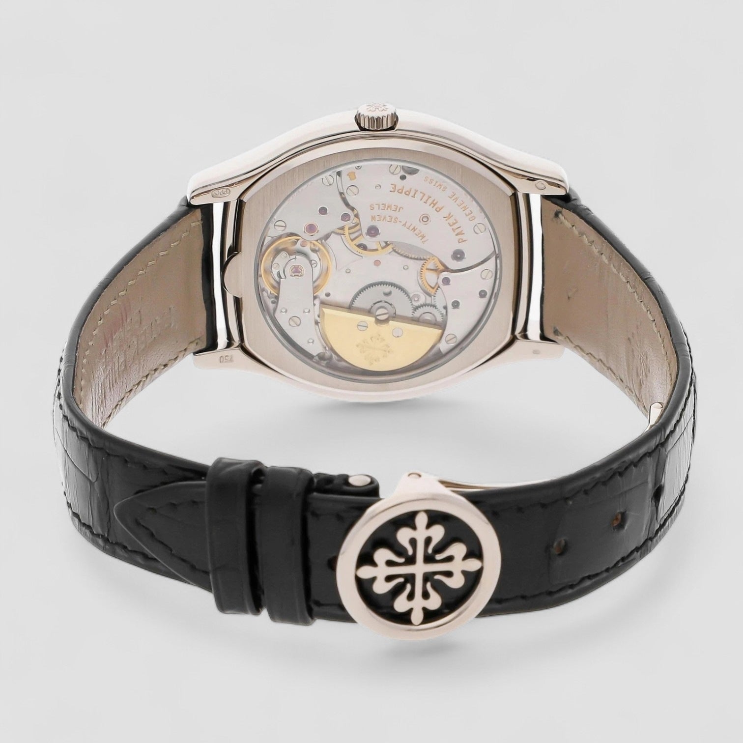 Perpetual Calendar Tonneau 18K White Gold Silver Dial