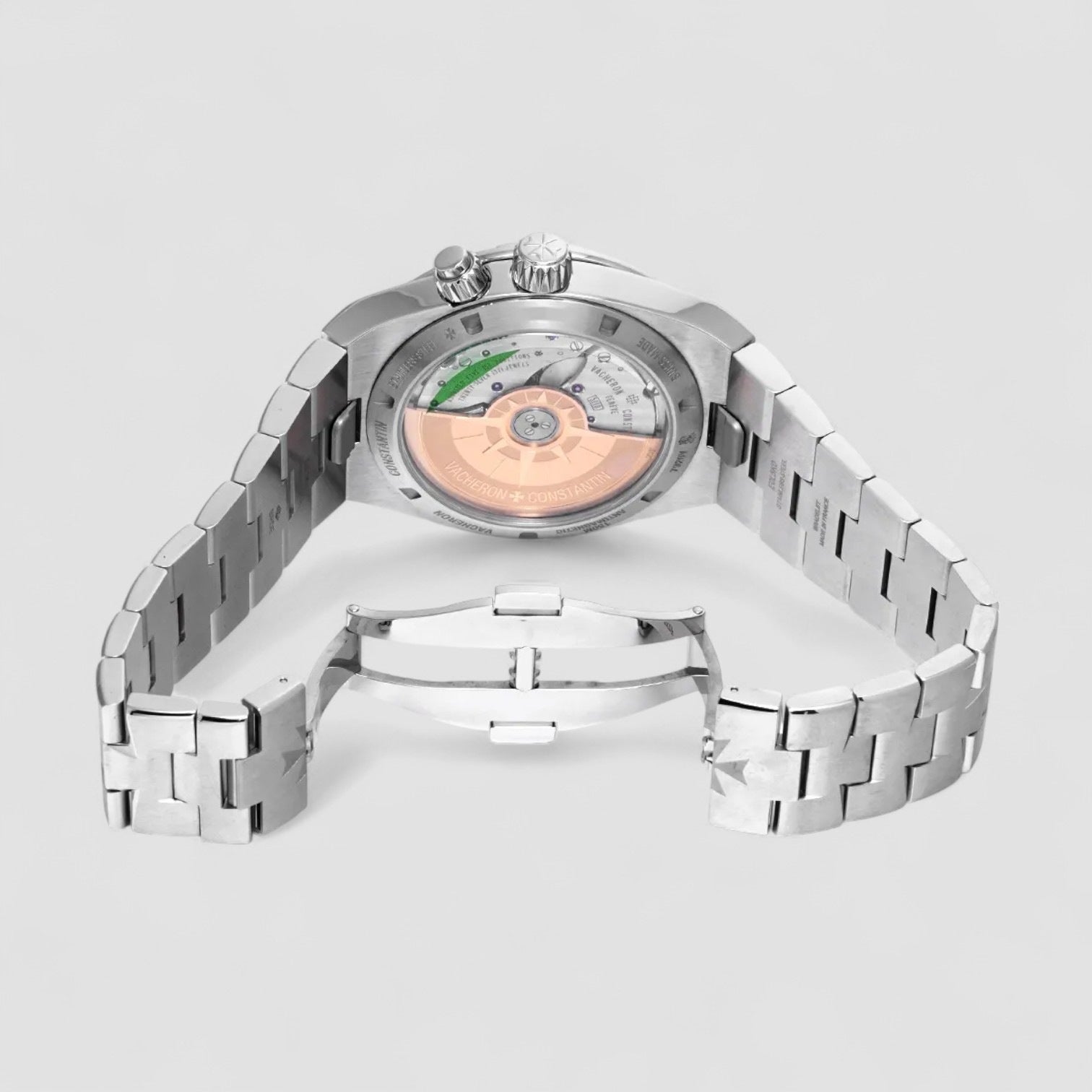 Overseas Dual Time SS Black Dial